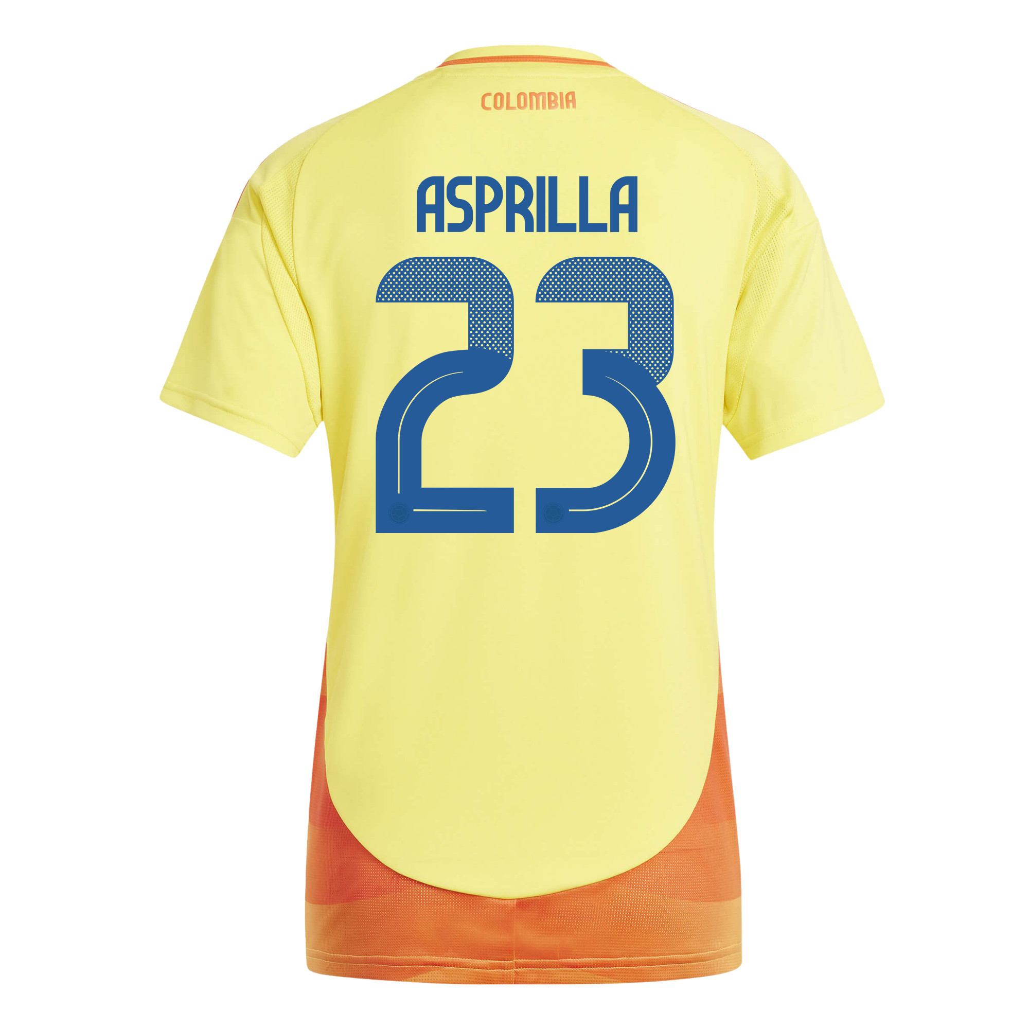 Yaser Asprilla 23 Colombia National Team 2024/25 Home Women Jersey - Yellow