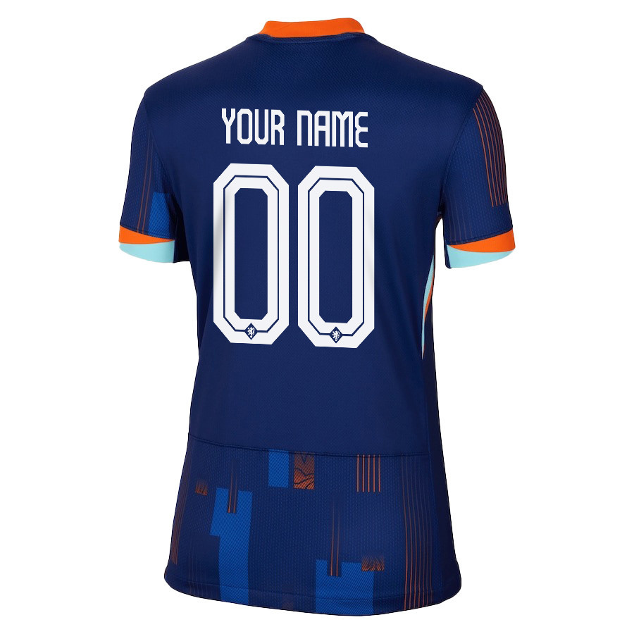 Netherlands National Team 2024/25 Away Custom WOMEN Jersey - Navy