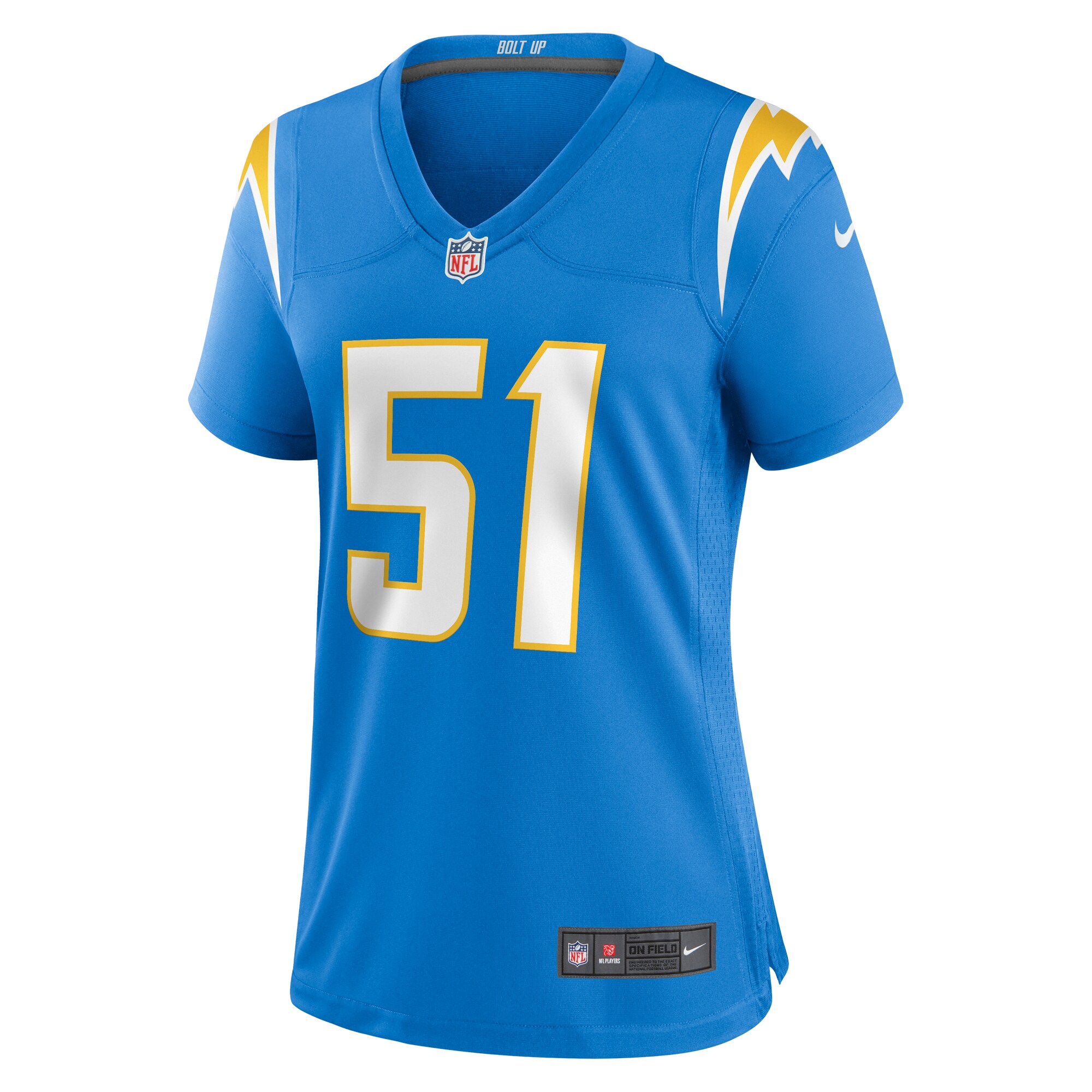 Sebastian Joseph-Day Los Angeles Chargers  Women's Game Player Jersey - Powder Blue