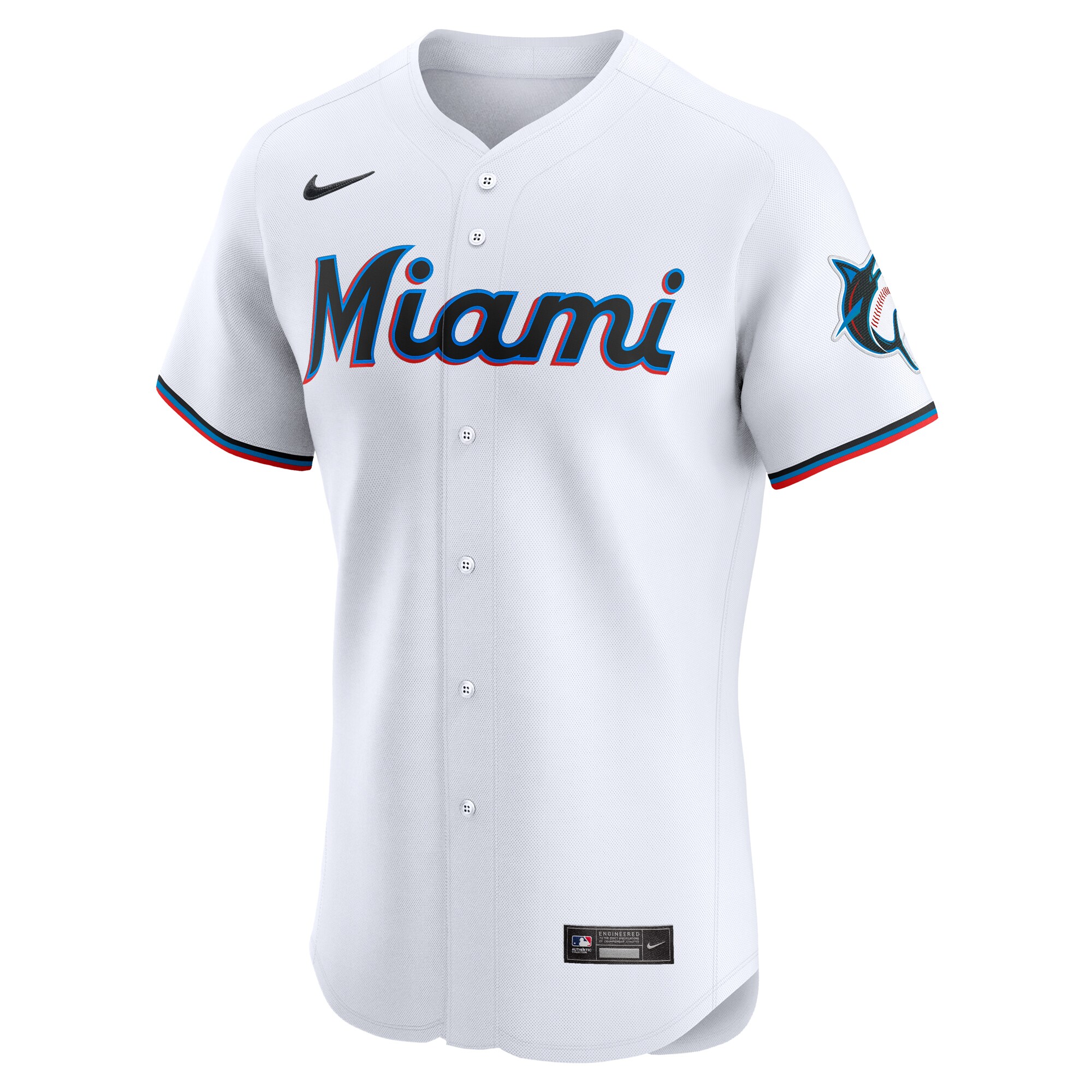 Miami Marlins  Home Elite Custom Jersey - White