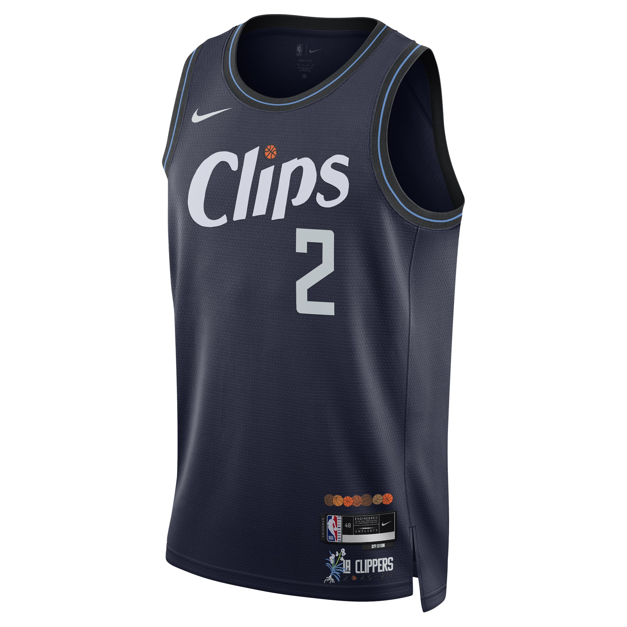 Kawhi Leonard LA Clippers  Unisex 2023\/24 Swingman Jersey - Navy - City Edition