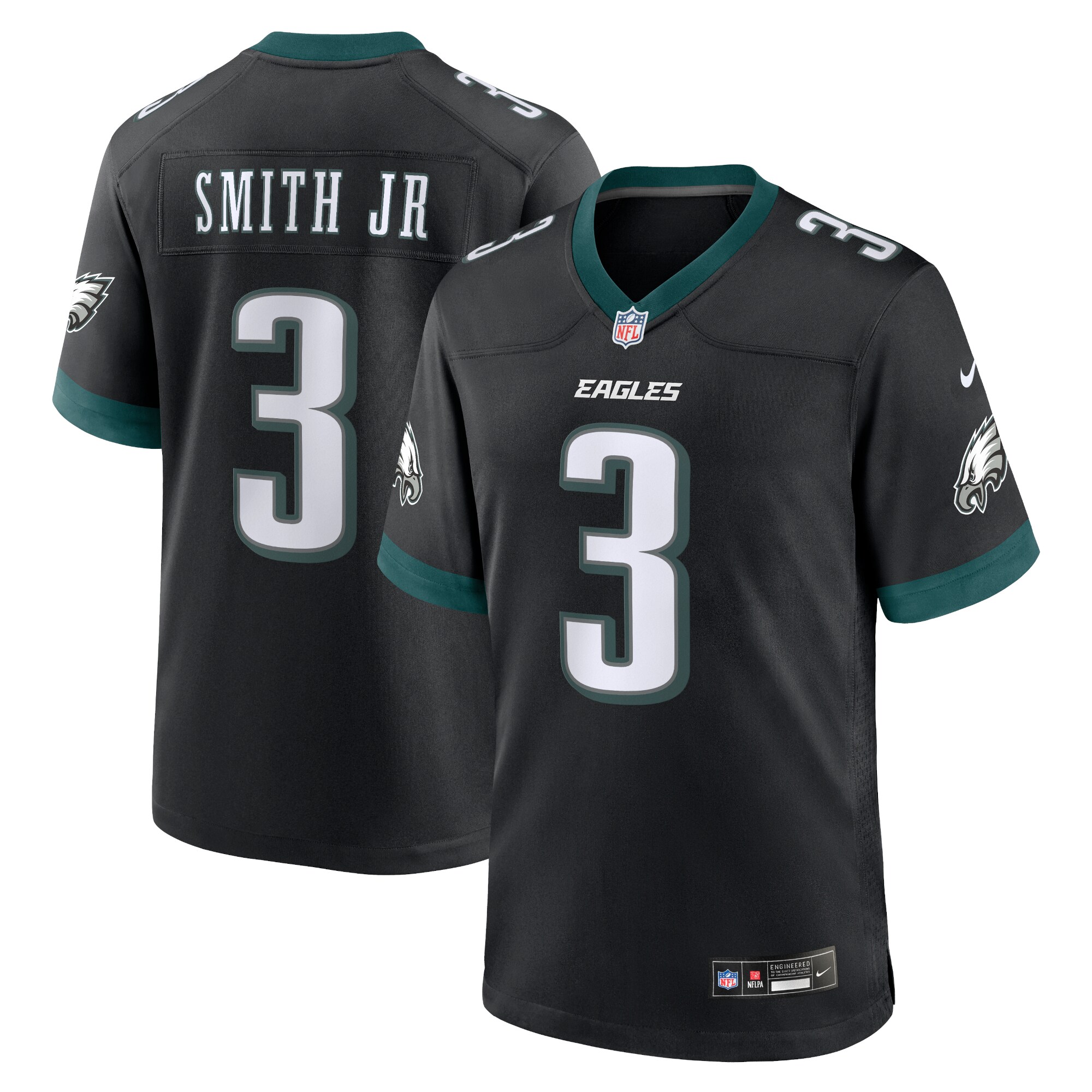 Nolan Smith Philadelphia Eagles  Alternate Game Jersey - Black