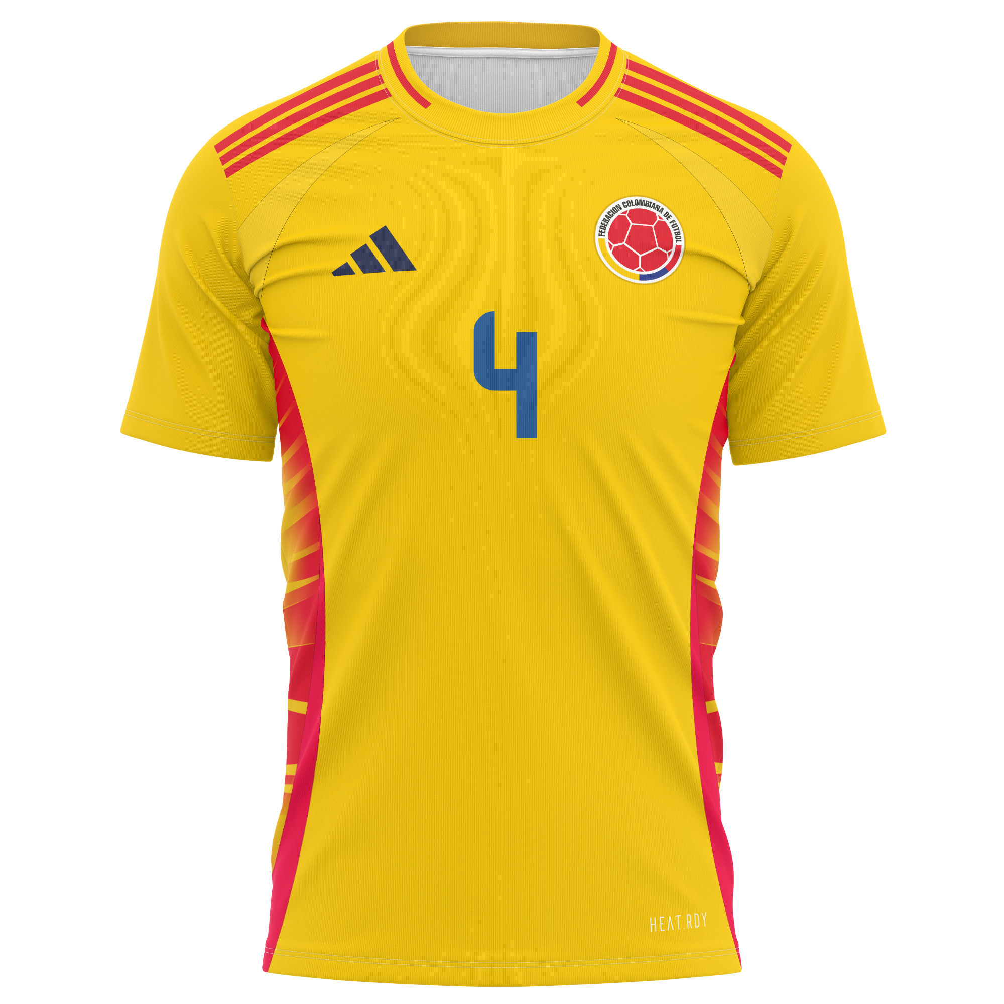 Santiago Arias 4 Colombia National Team 2024 Home Kits AOP T-shirt - Yellow