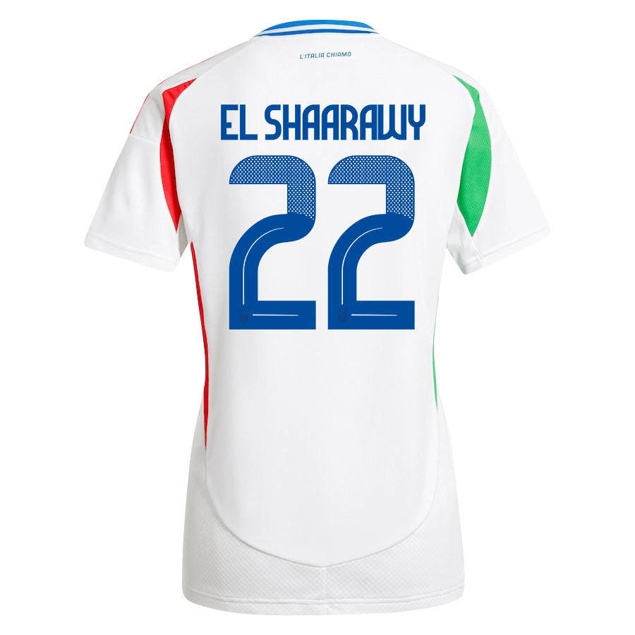 Stephan El Shaarawy 22 Italy National Team 2024/25 Away Women Jersey - White