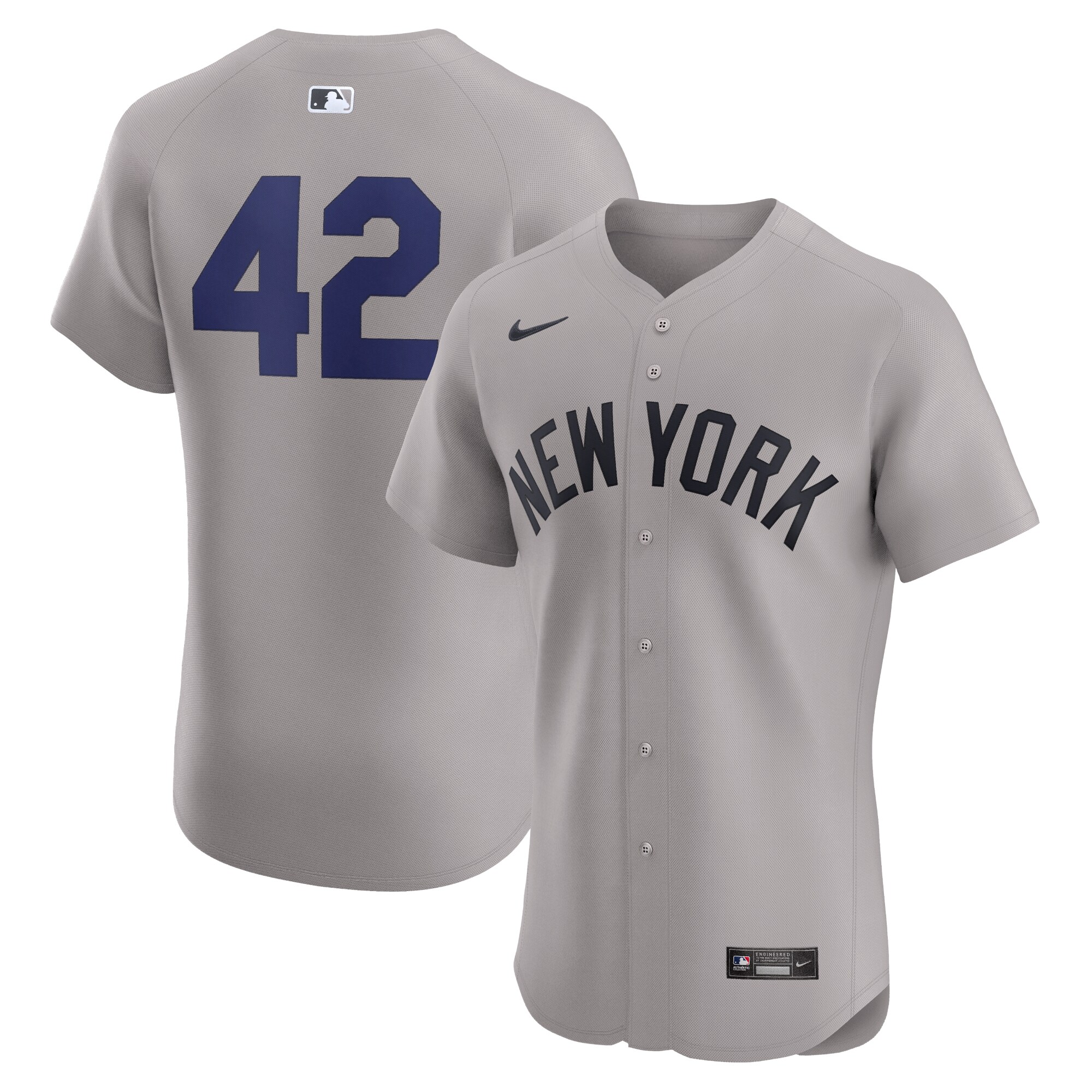 New York Yankees  Road 2024 Jackie Robinson Day Elite Jersey - Gray