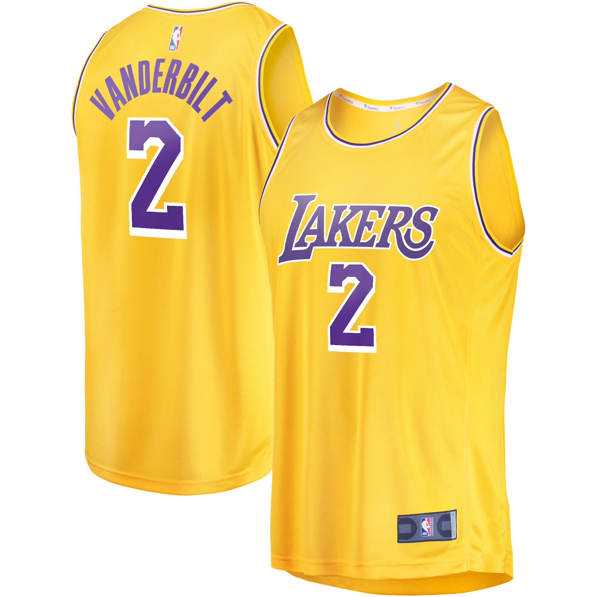 Jarred Vanderbilt Los Angeles Lakers Fanatics Youth Fast Break Player Jersey - Icon Edition - Gold