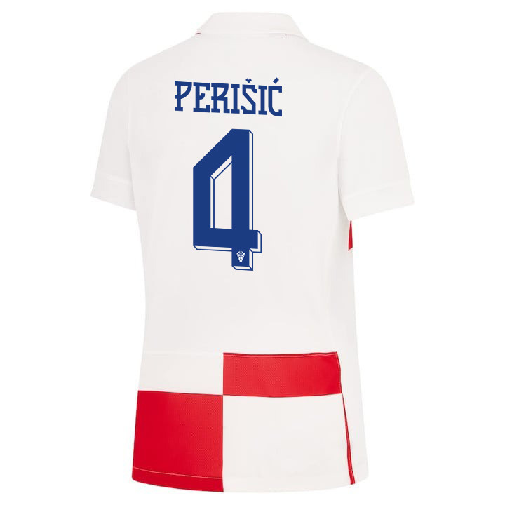 Ivan Perišić 4 Croatia National Team 2024 Home WOMEN Jersey - White