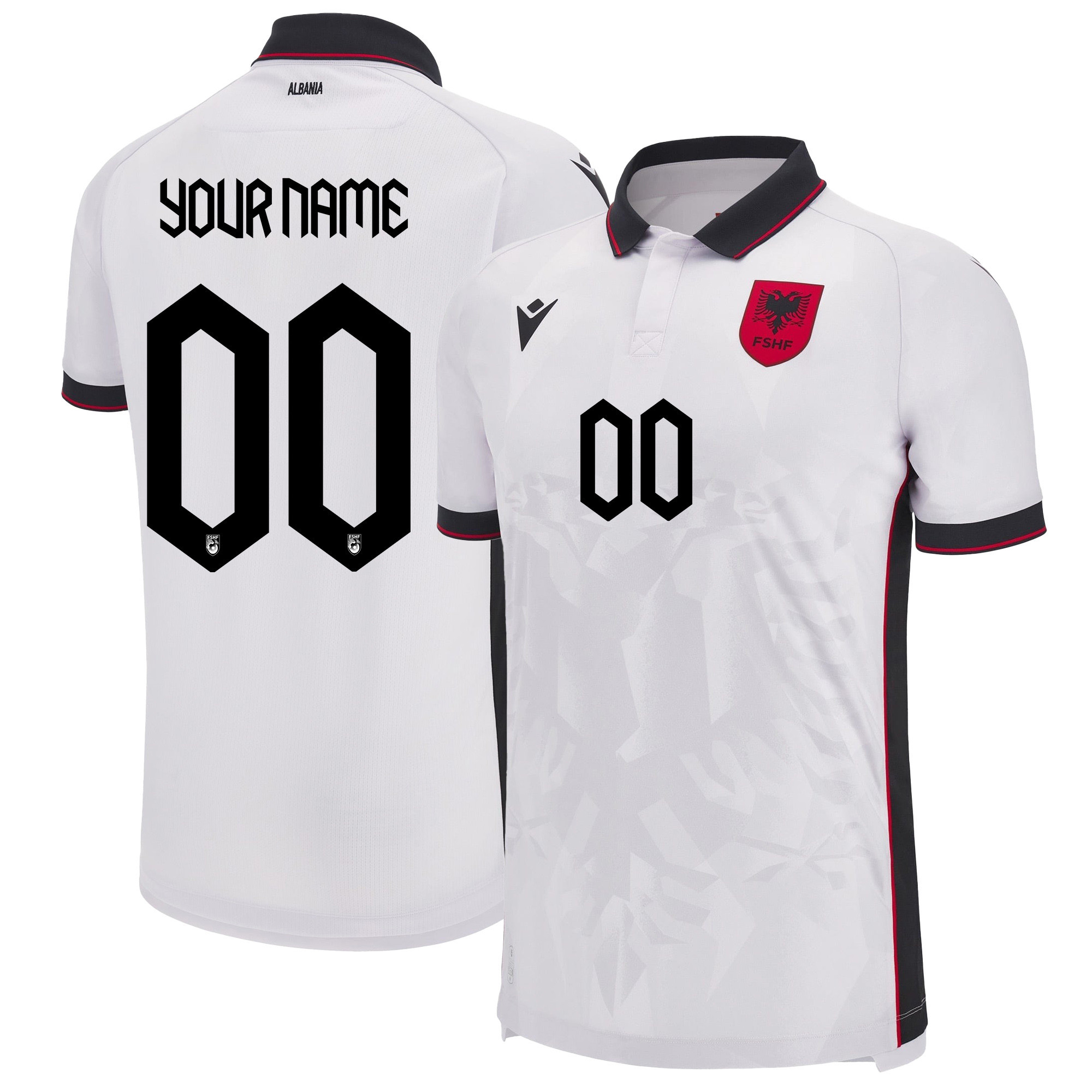 Albania National Team 2024/25 Custom Away Men Jersey - White