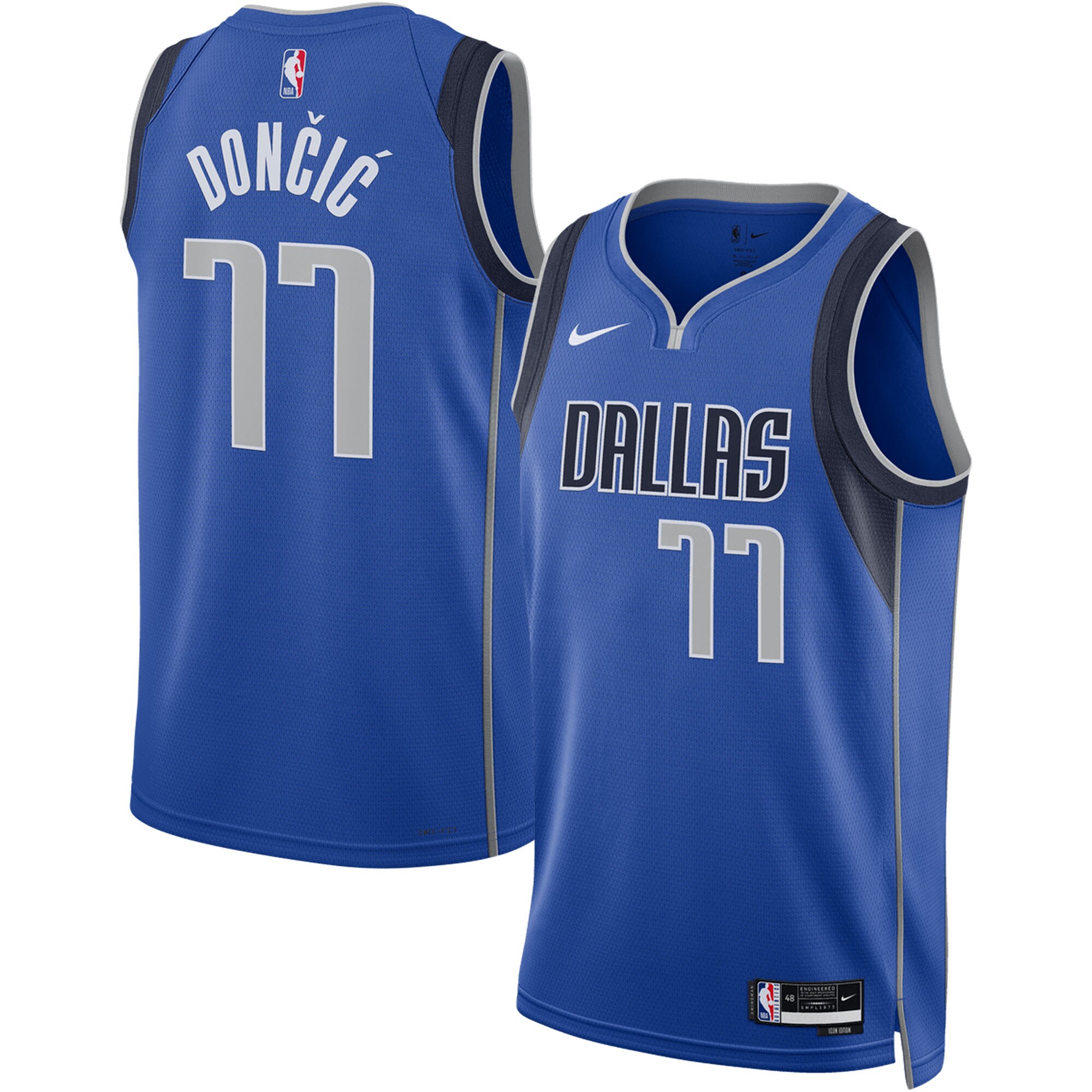 Luka Don\u00c4\u008di\u00c4\u2021 Dallas Mavericks  Unisex Swingman Jersey - Icon Edition - Blue