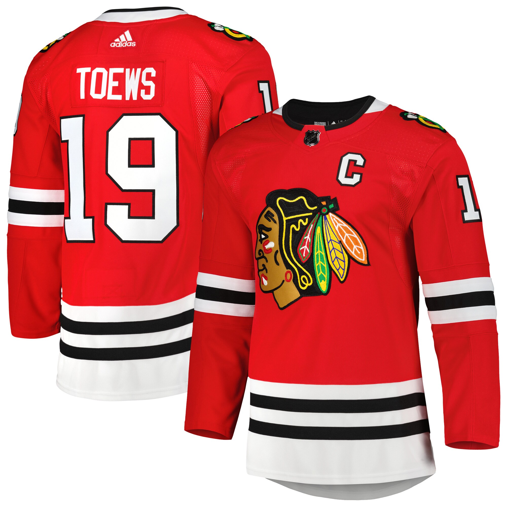 Jonathan Toews Chicago Blackhawks adidas  Primegreen Authentic Pro Player Jersey - Red