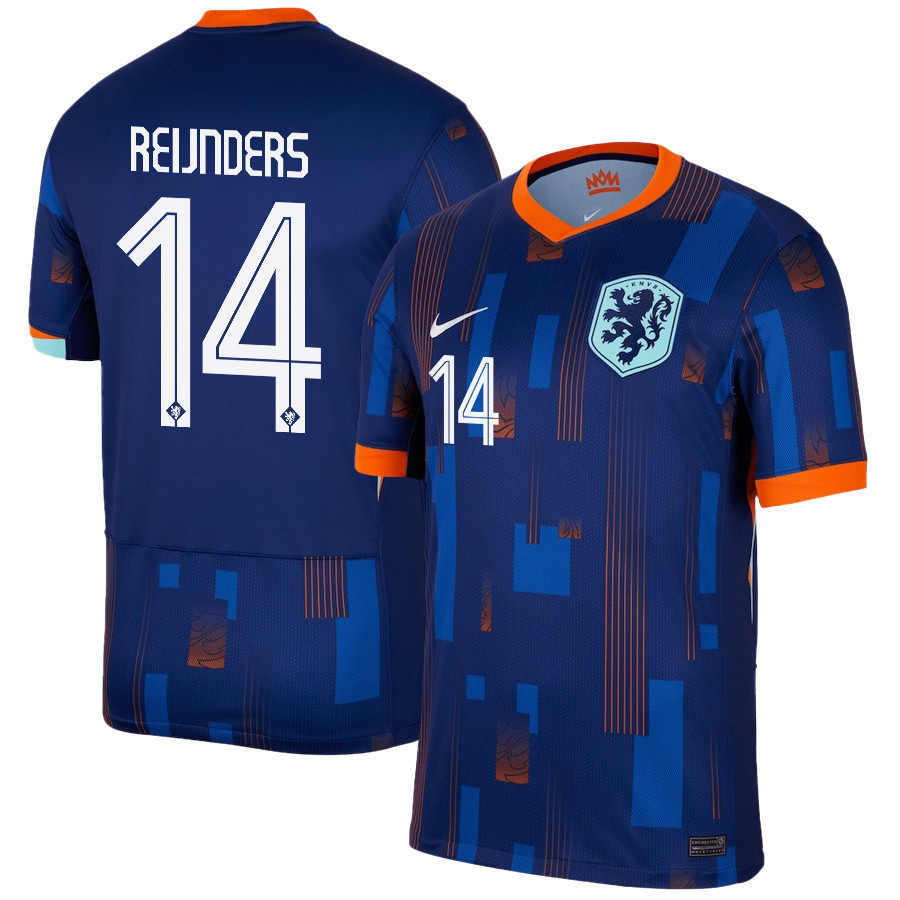 Tijjani Reijnders 14 Netherlands National Team 2024/25 Away Men Jersey - Navy
