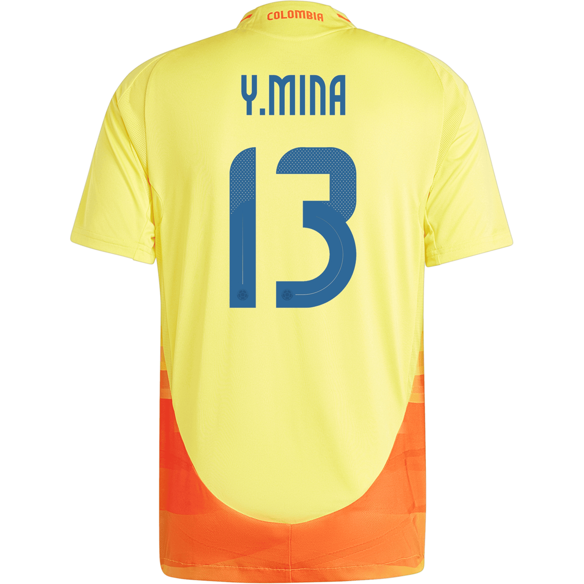 Yerry Mina 13 Colombia National Team 2024 Home Men Jersey - Yellow