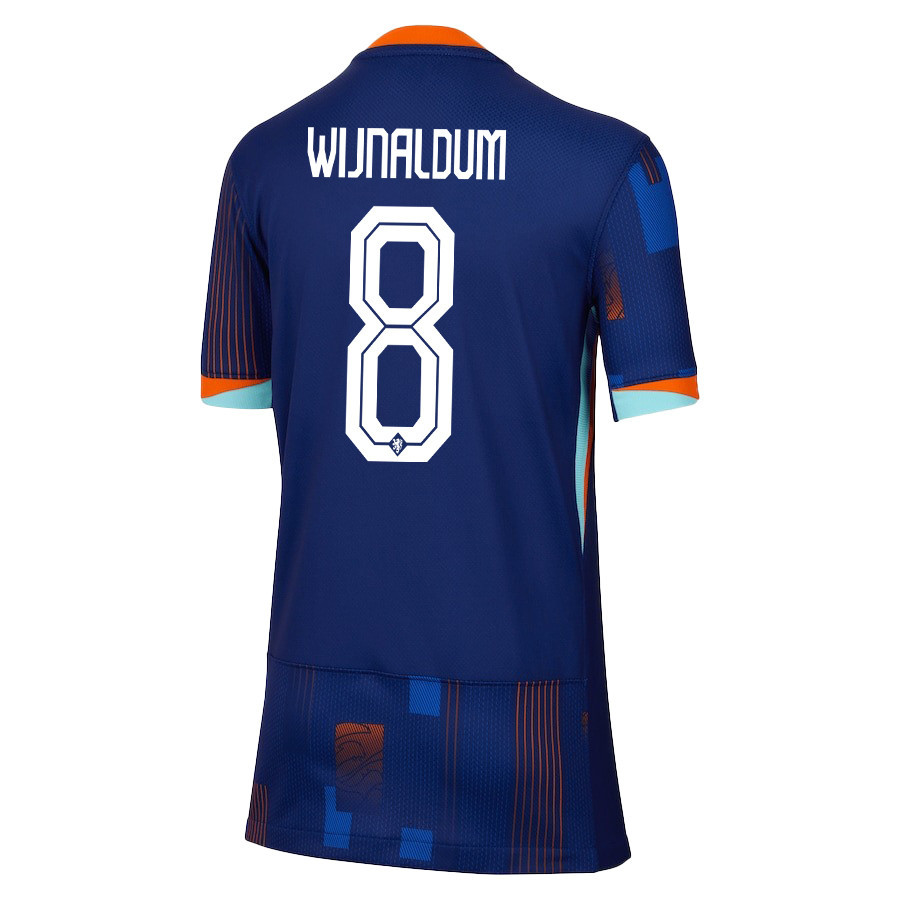Georginio Wijnaldum 8 Netherlands National Team 2024/25 Away YOUTH Jersey - Navy