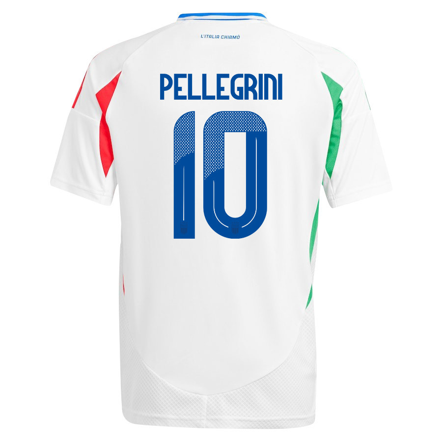 Lorenzo Pellegrini 10 Italy National Team 2024/25 Away YOUTH Jersey - White