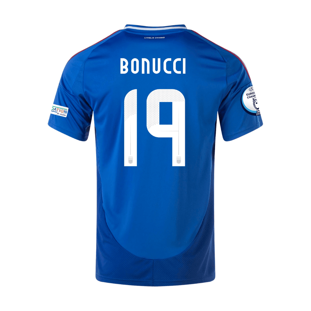 Leonardo Bonucci 19 Italy National Team 2024 Home Men Jersey - Blue