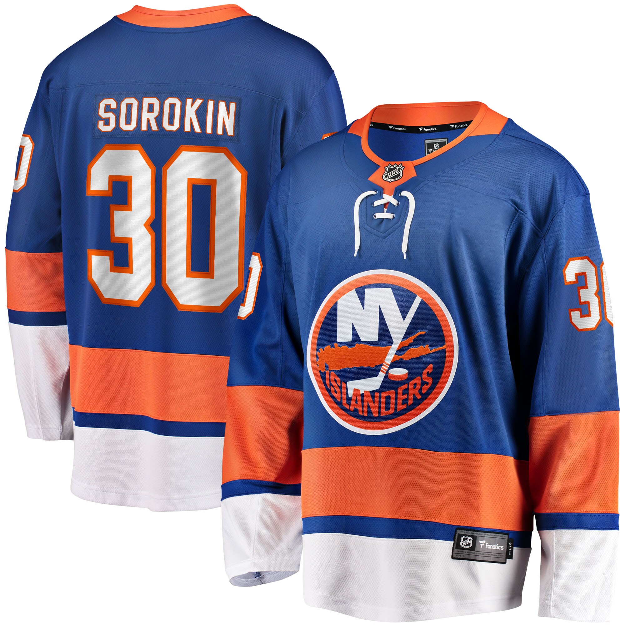 Ilya Sorokin New York Islanders Fanatics Home Breakaway Player Jersey - Royal