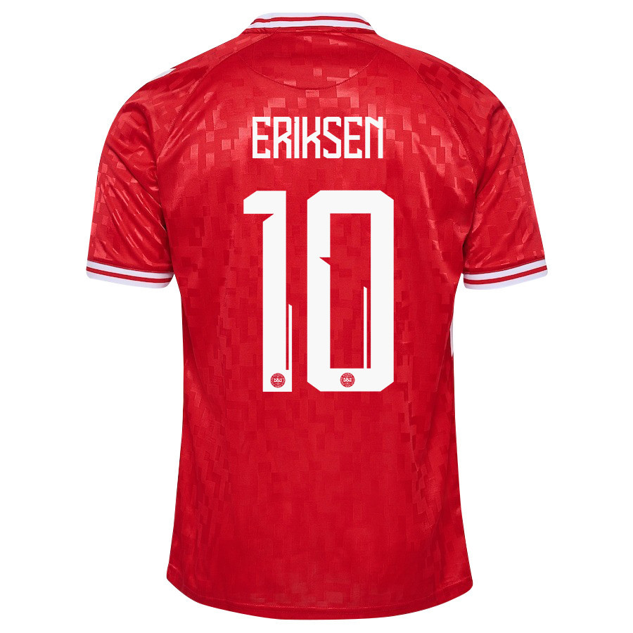 Christian Eriksen 10 Denmark National Team 2024/25 Home Men Jersey - Red