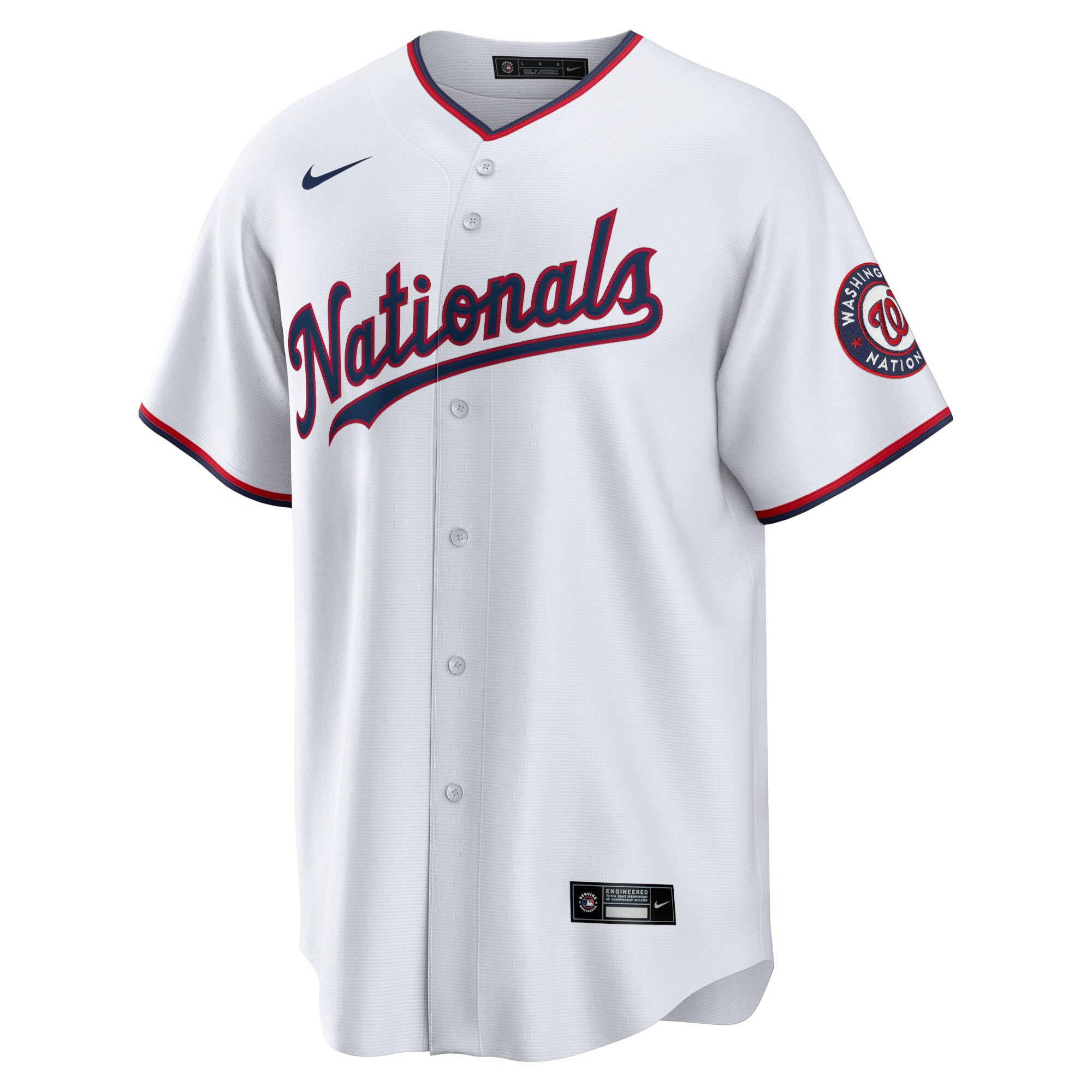 C.J. Abrams Washington Nationals  Home Replica Jersey  - White