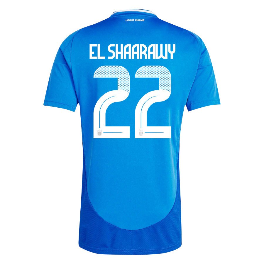 Stephan El Shaarawy 22 Italy National Team 2024/25 Home Men Jersey - Blue