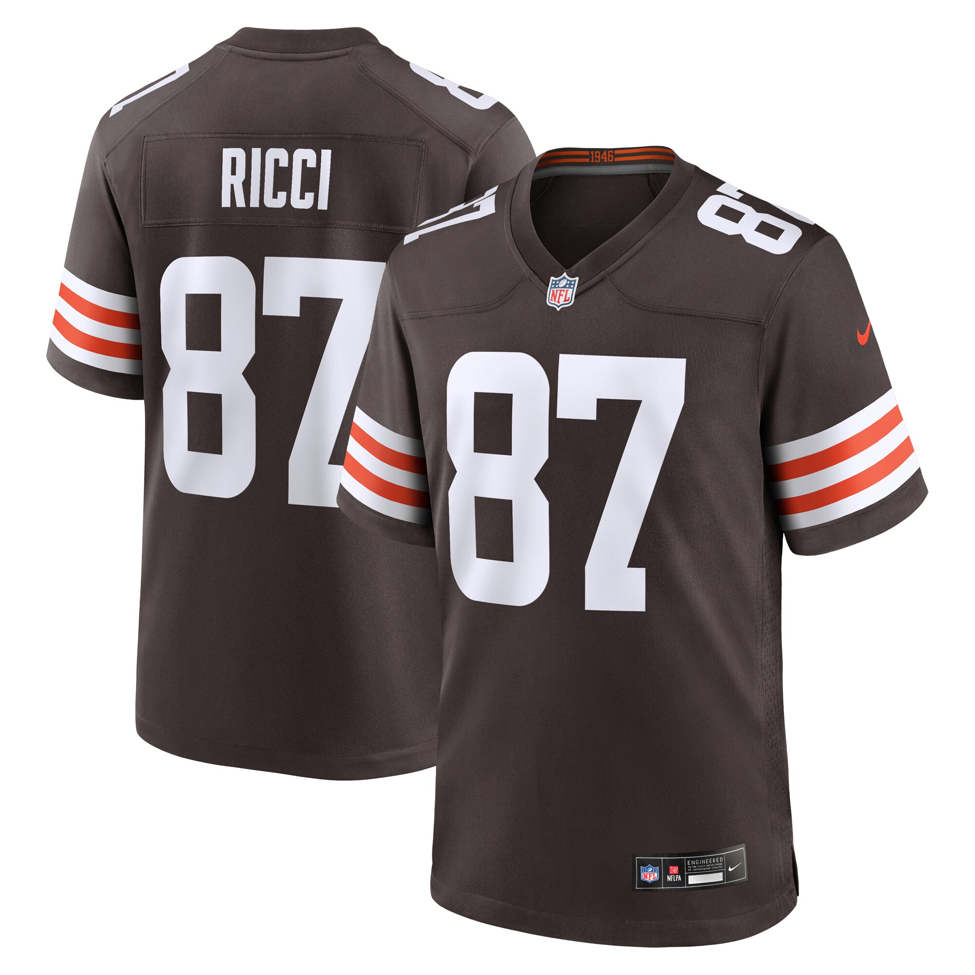 Giovanni Ricci Cleveland Browns   Game Jersey -  Brown