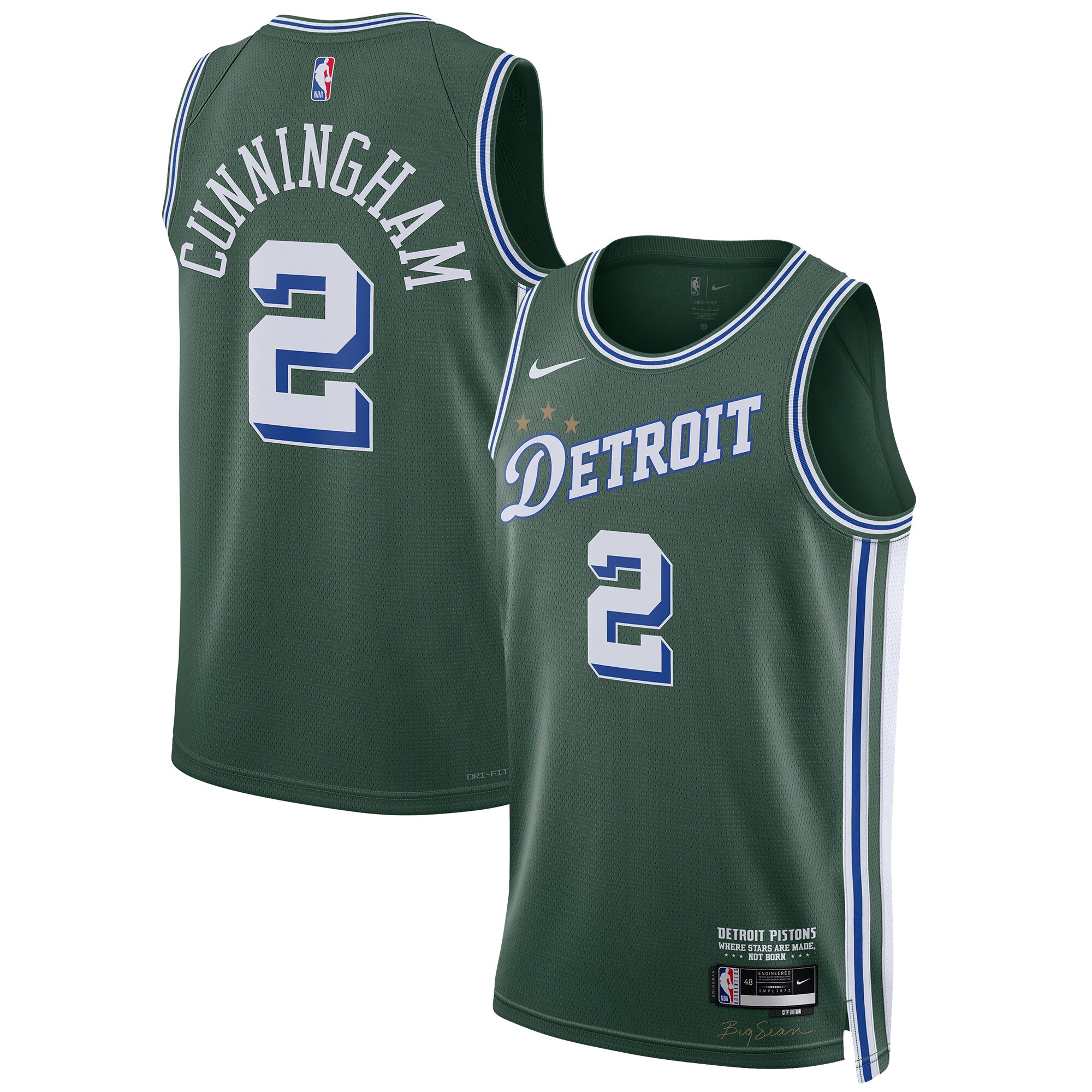 Cade Cunningham Detroit Pistons  Unisex 2022\/23 Swingman Jersey - City Edition - Green