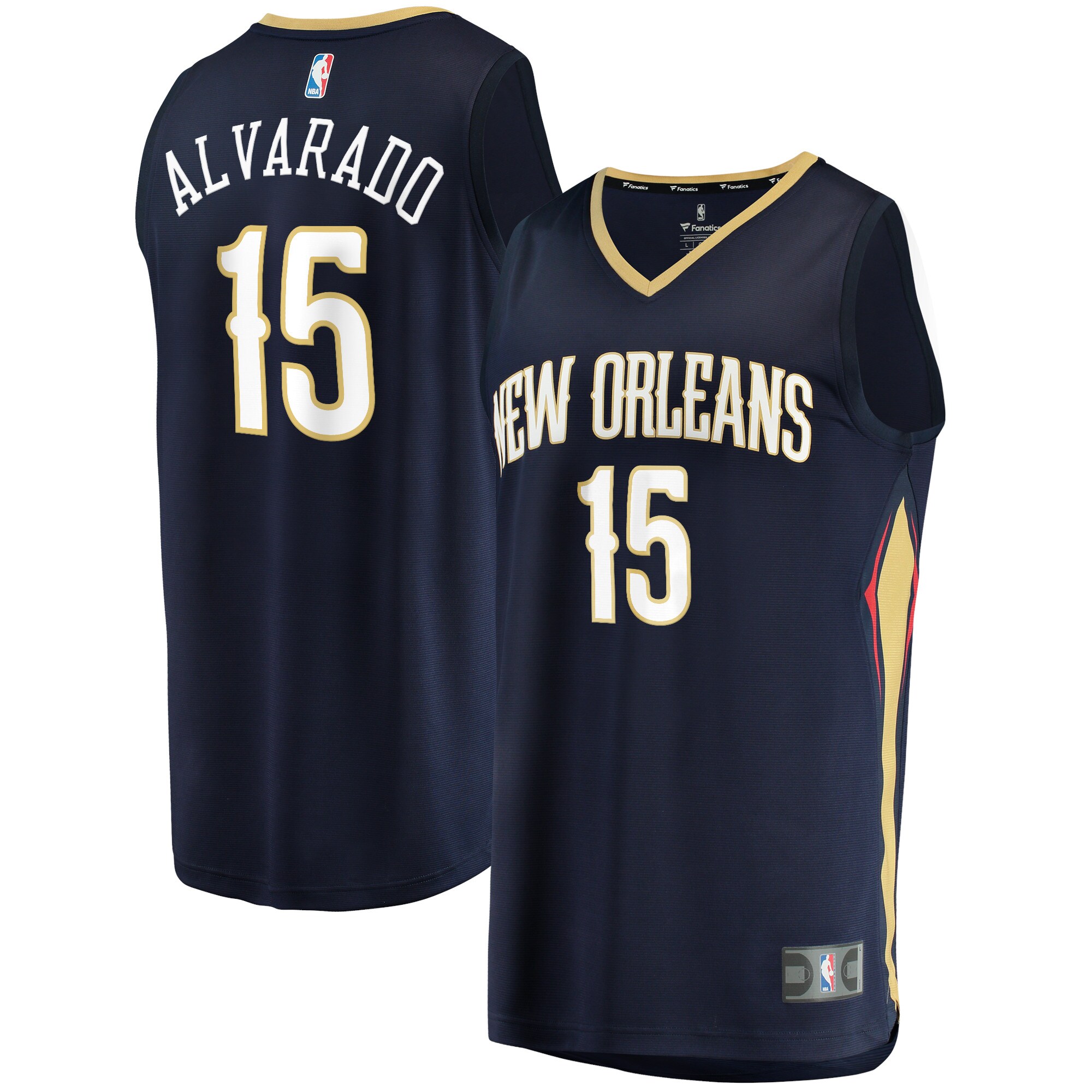 Jose Alvarado New Orleans Pelicans Fanatics Fast Break Replica Jersey - Icon Edition - Navy