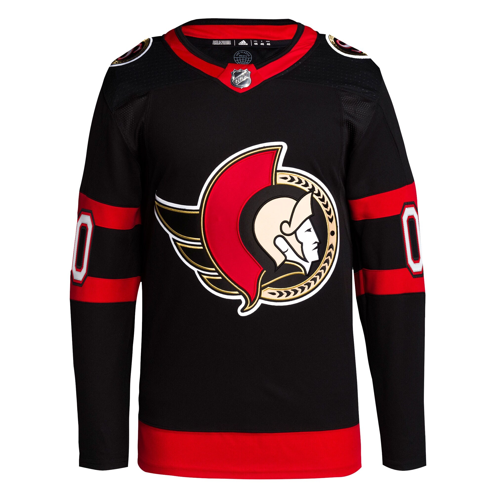 Ottawa Senators adidas  Home  Primegreen Authentic Custom Jersey - Black