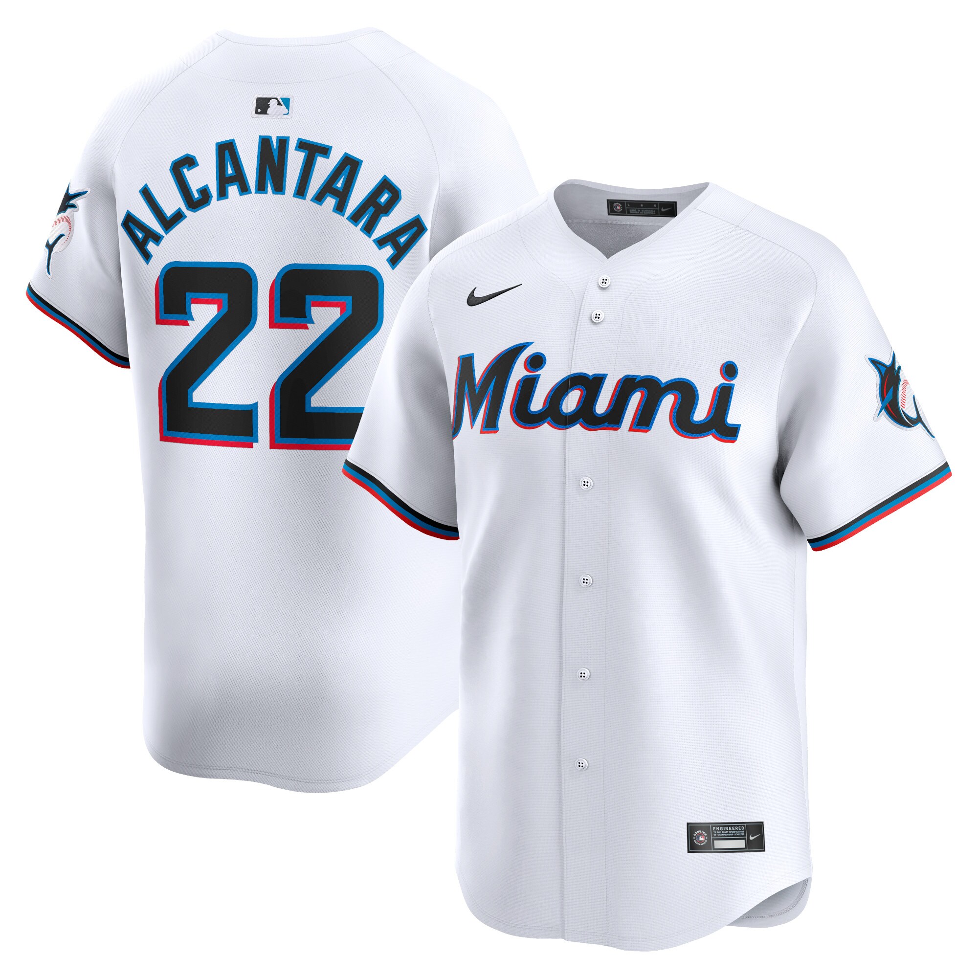 Sandy Alcantara Miami Marlins  Home Limited Player Jersey - White