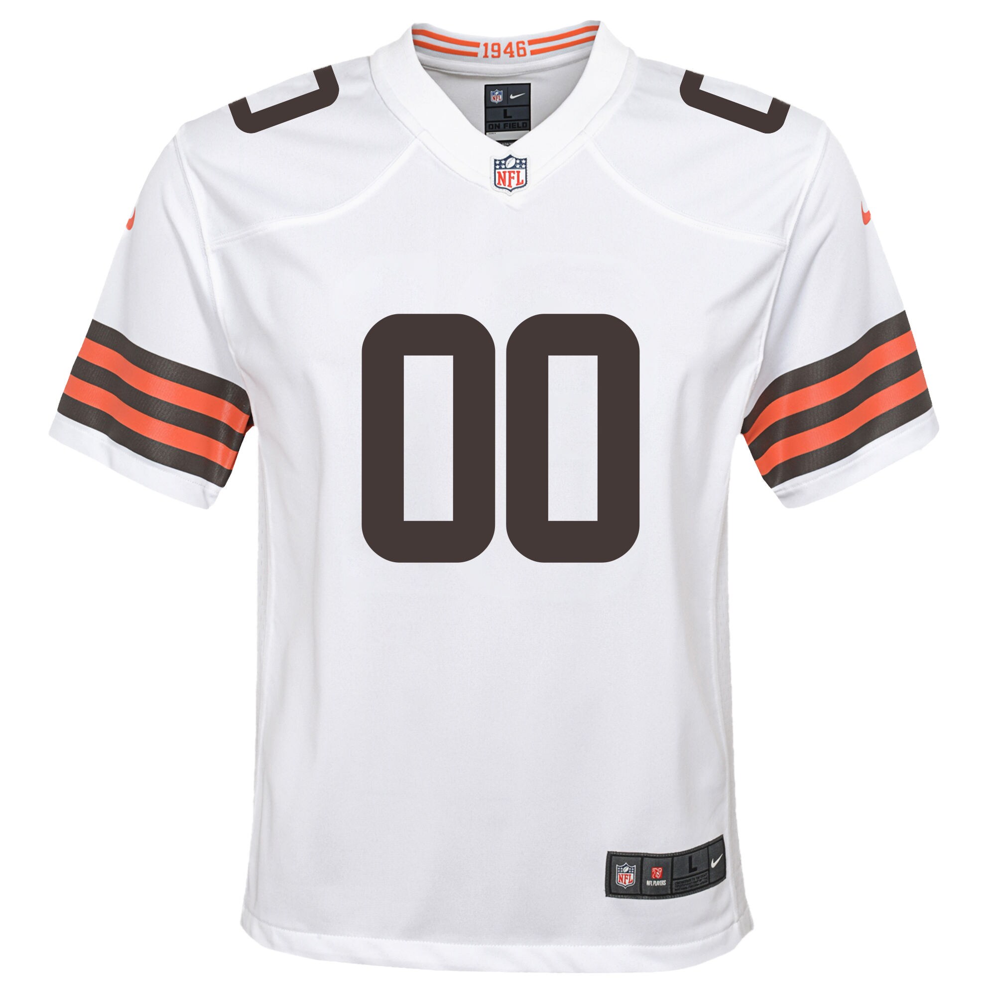 Cleveland Browns Youth Custom Game Jersey - White