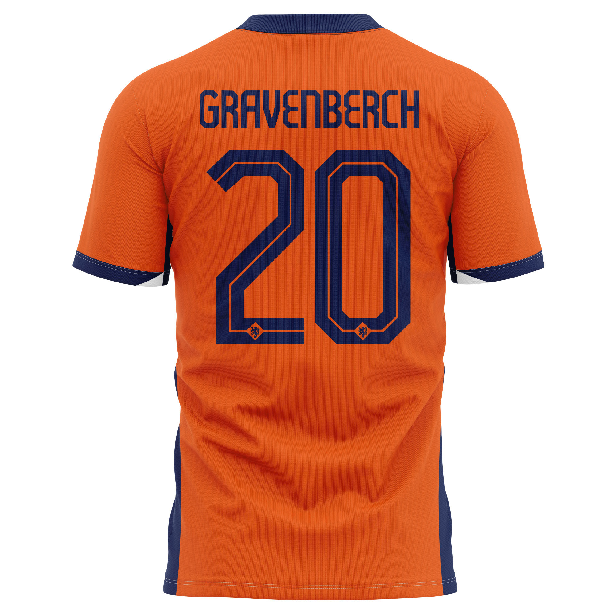 Ryan Gravenberch 20 Netherlands National Team 2024 Home Kits AOP T-shirt - Orange