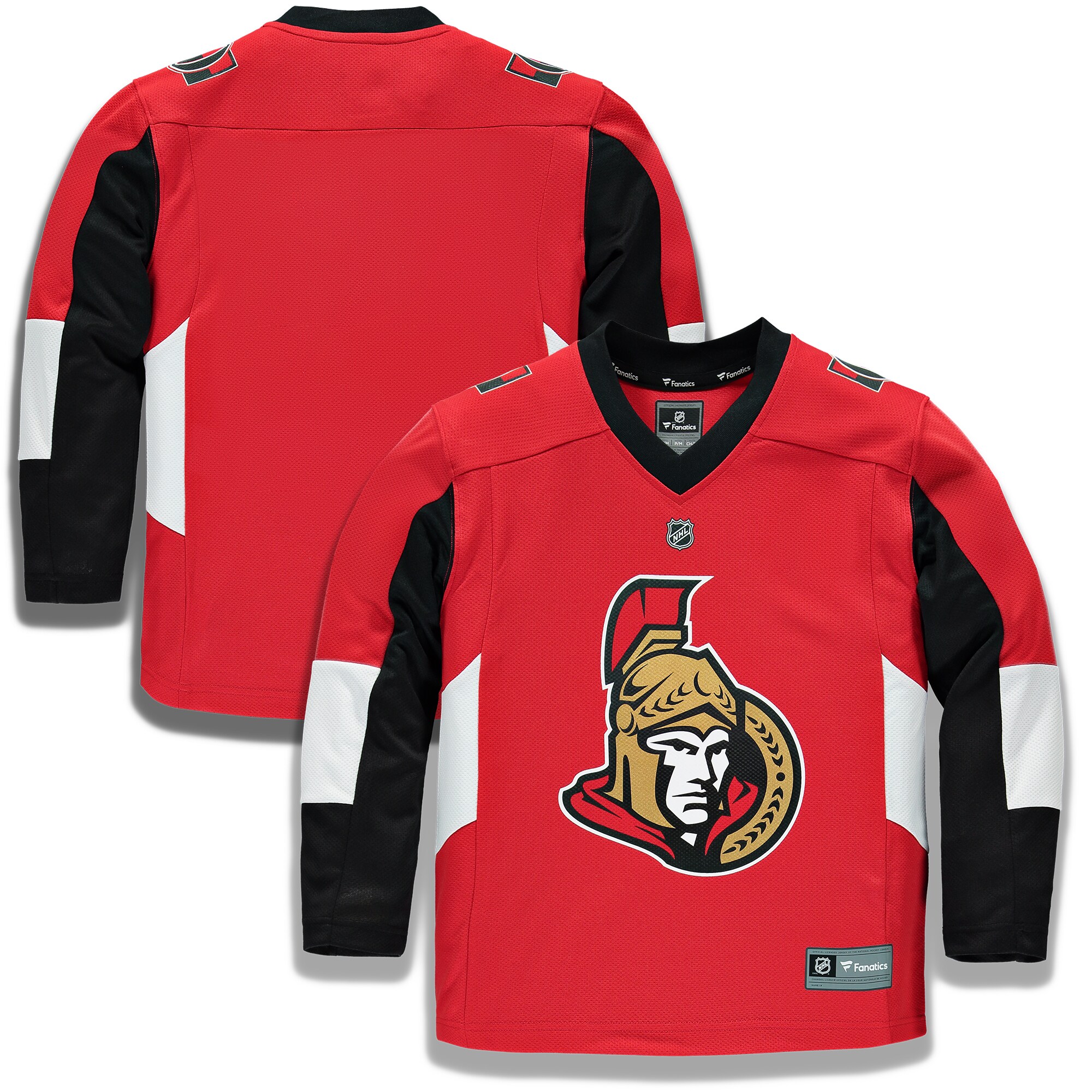 Ottawa Senators Fanatics Youth Home Replica Blank Jersey - Red