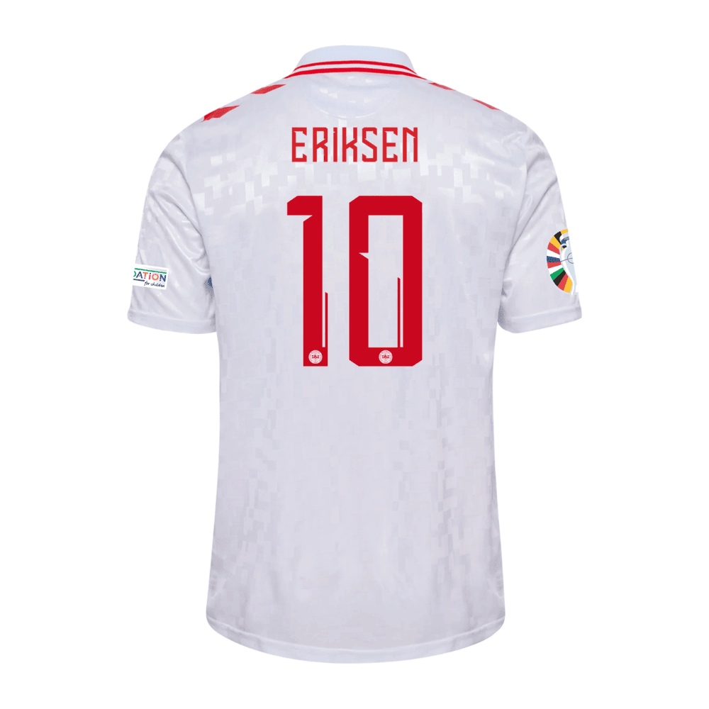 Christian Eriksen 10 Denmark National Team 2024 Away Stadium Men Jersey - White