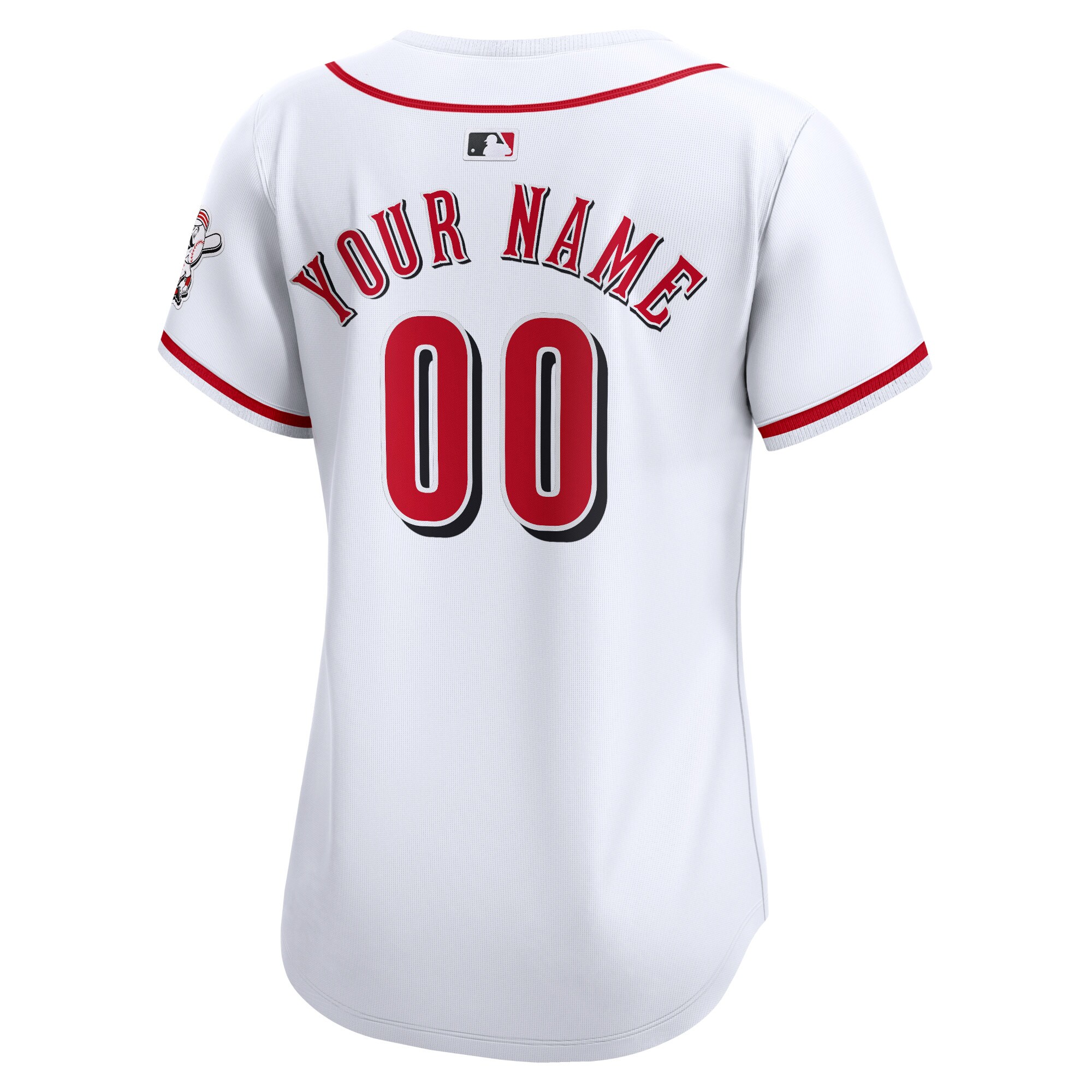 Cincinnati Reds  Women's Home Limited Custom Jersey - White