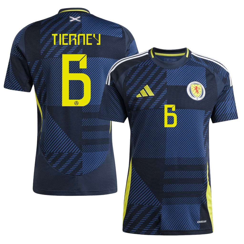 Kieran Tierney 6 Scotland National Team 2024 Home Men Jersey - Navy