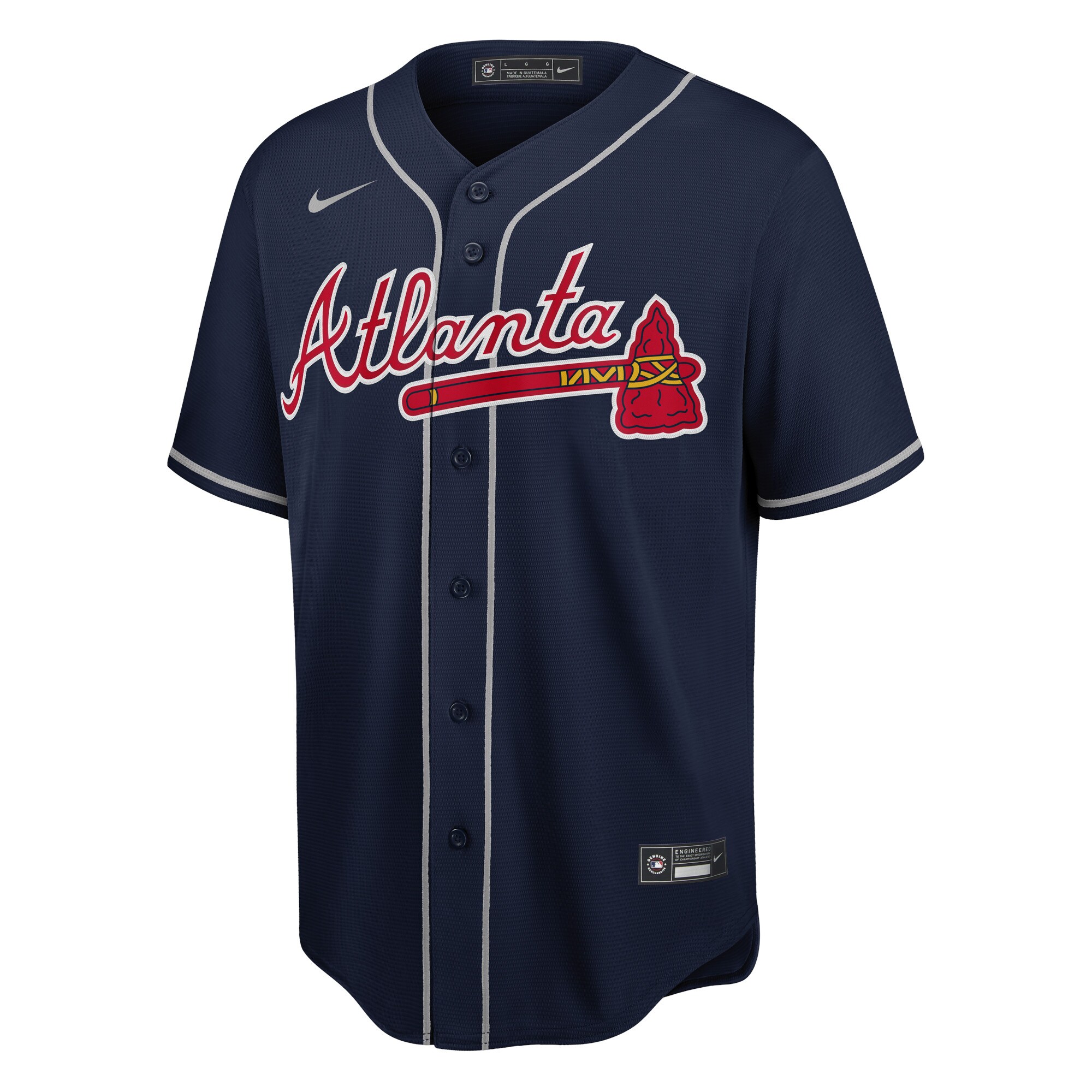 Atlanta Braves  Big & Tall Alternate Replica Team Jersey - Navy