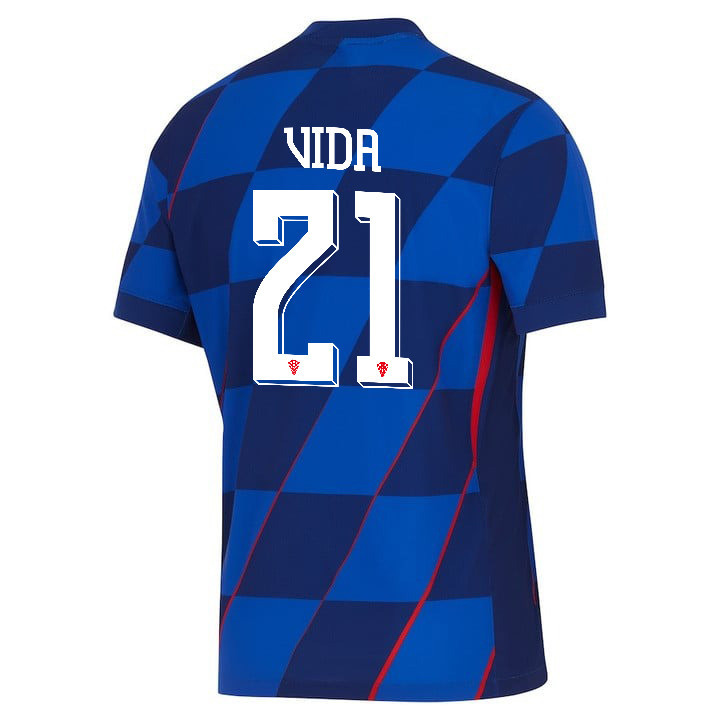 Domagoj Vida 21 Croatia National Team 2024 Away Men Jersey - Blue