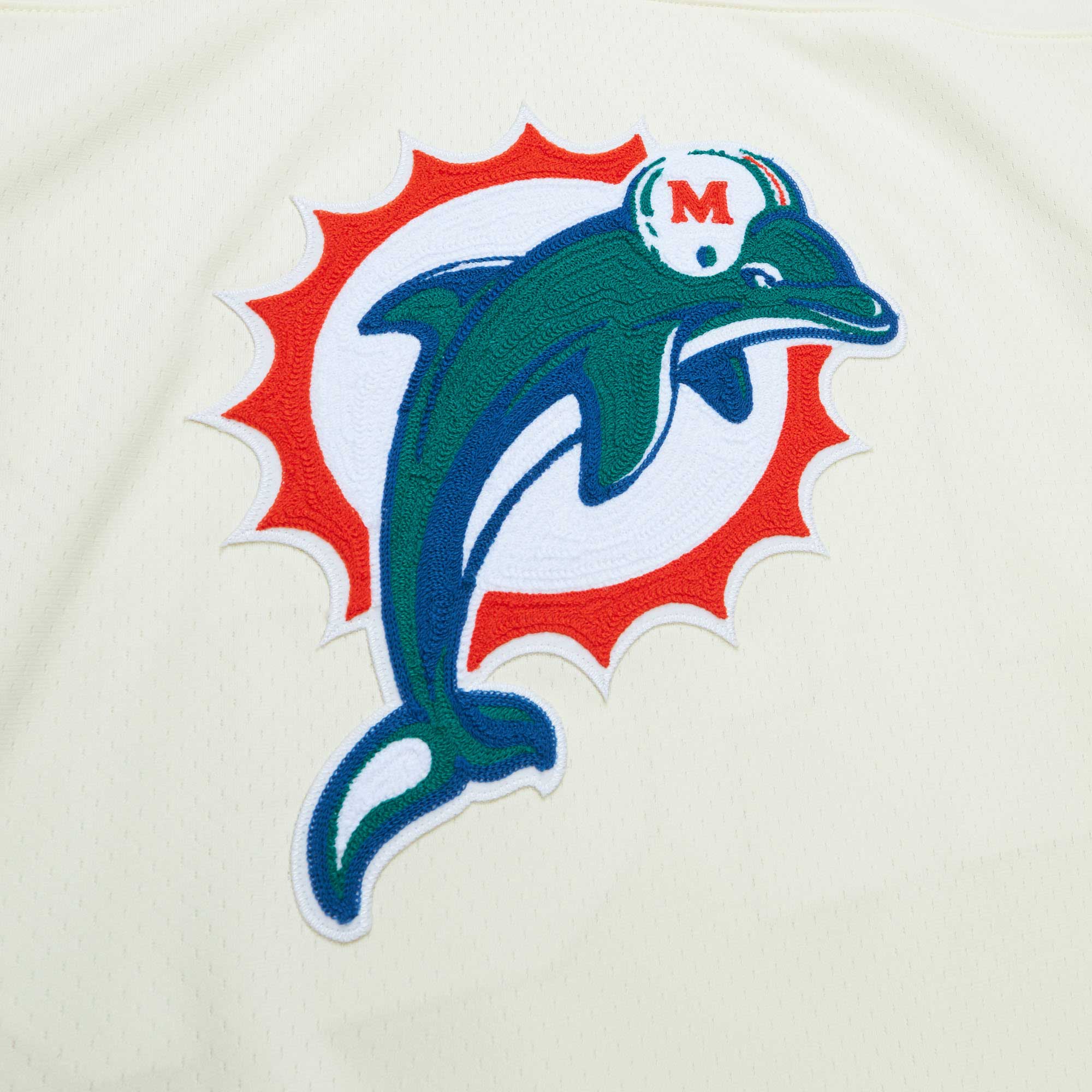 Dan Marino Miami Dolphins Mitchell & Ness Chainstitch Legacy Jersey - Cream