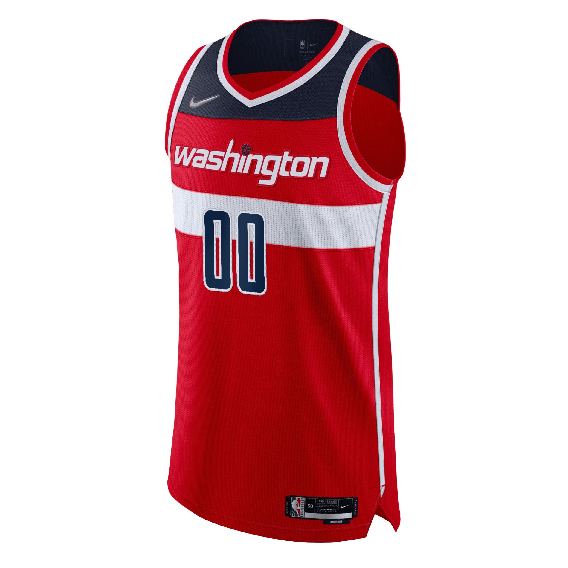 Washington Wizards  2021\/22 Diamond Authentic Custom Jersey - Icon Edition - Red
