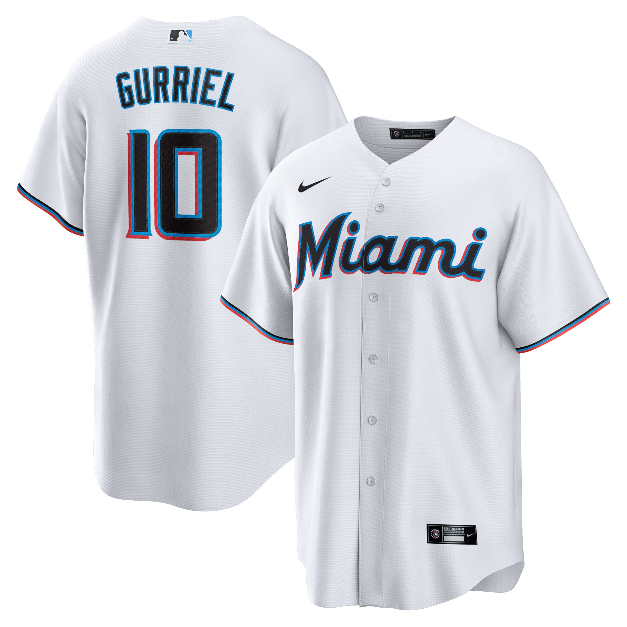 Yuli Gurriel Miami Marlins  Replica Player Jersey - White