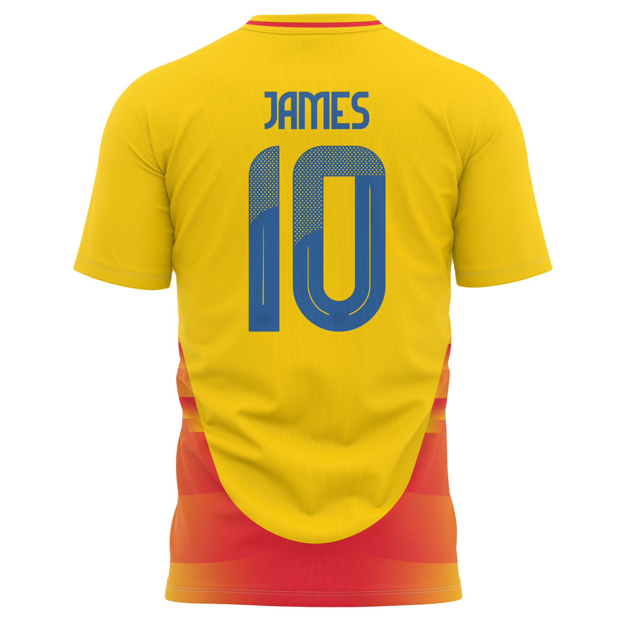 James Rodríguez 10 Colombia National Team 2024 Home Kits AOP T-shirt - Yellow