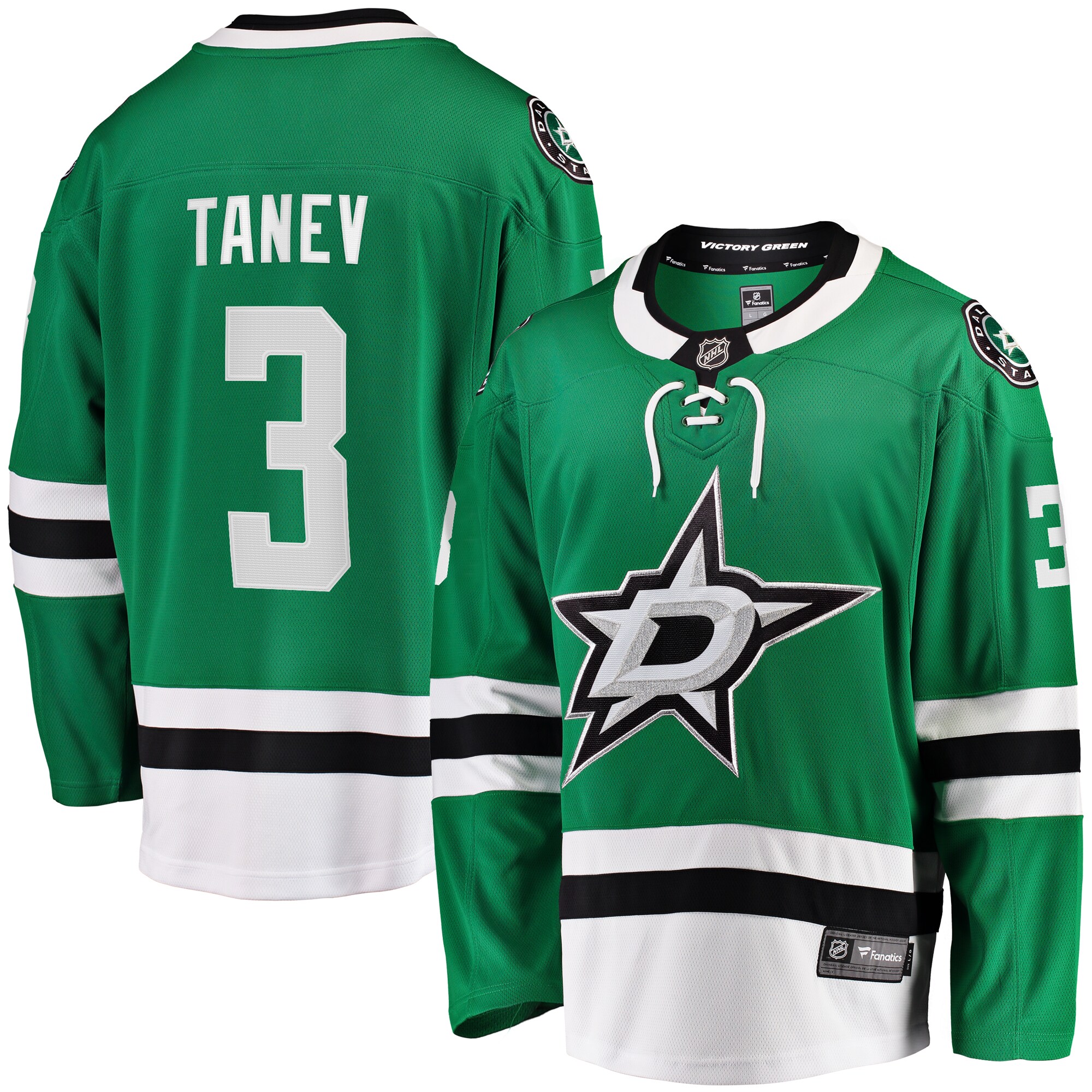Chris Tanev Dallas Stars Fanatics  Premier Breakaway Player Jersey - Kelly Green