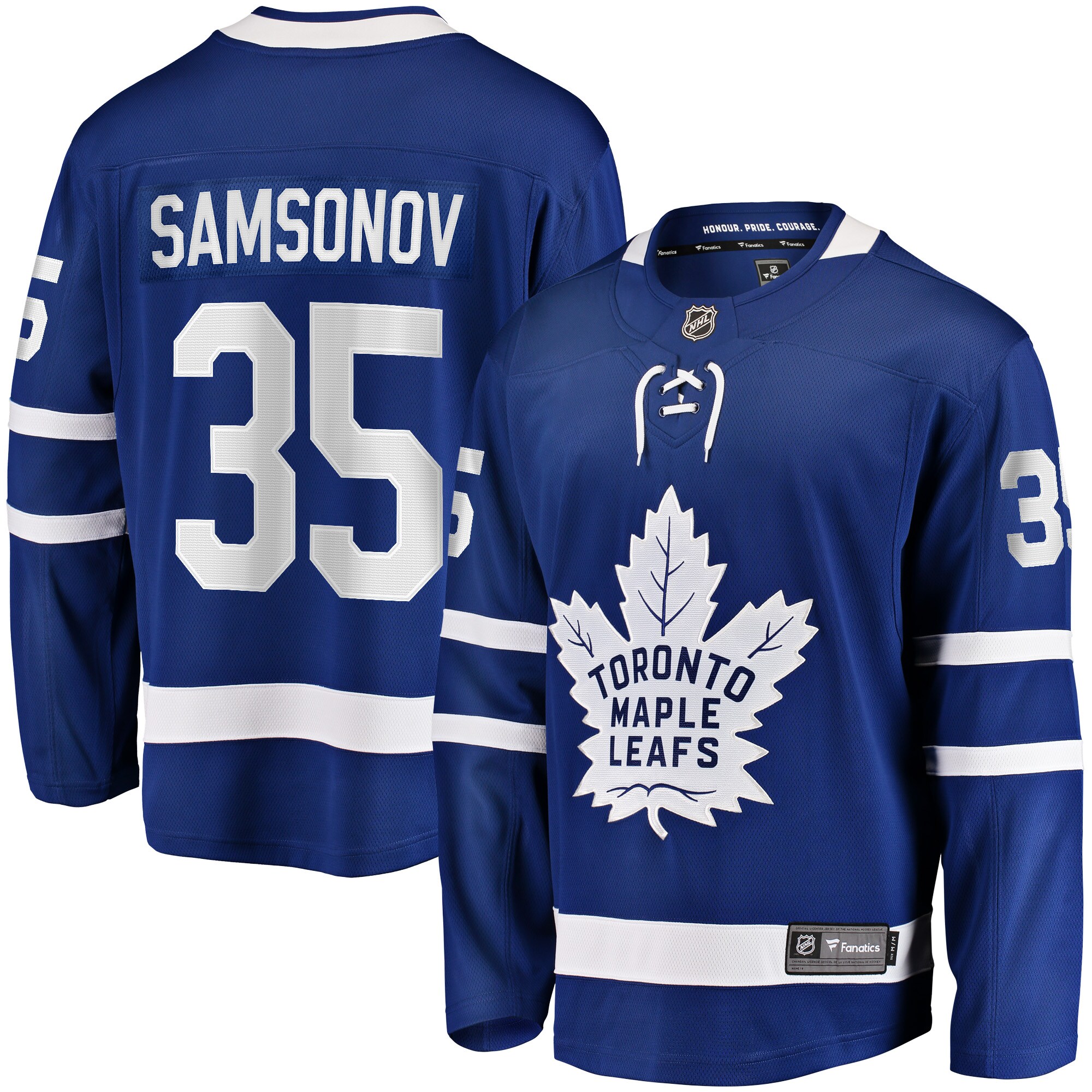 Ilya Samsonov Toronto Maple Leafs Fanatics Home Breakaway Player Jersey - Blue