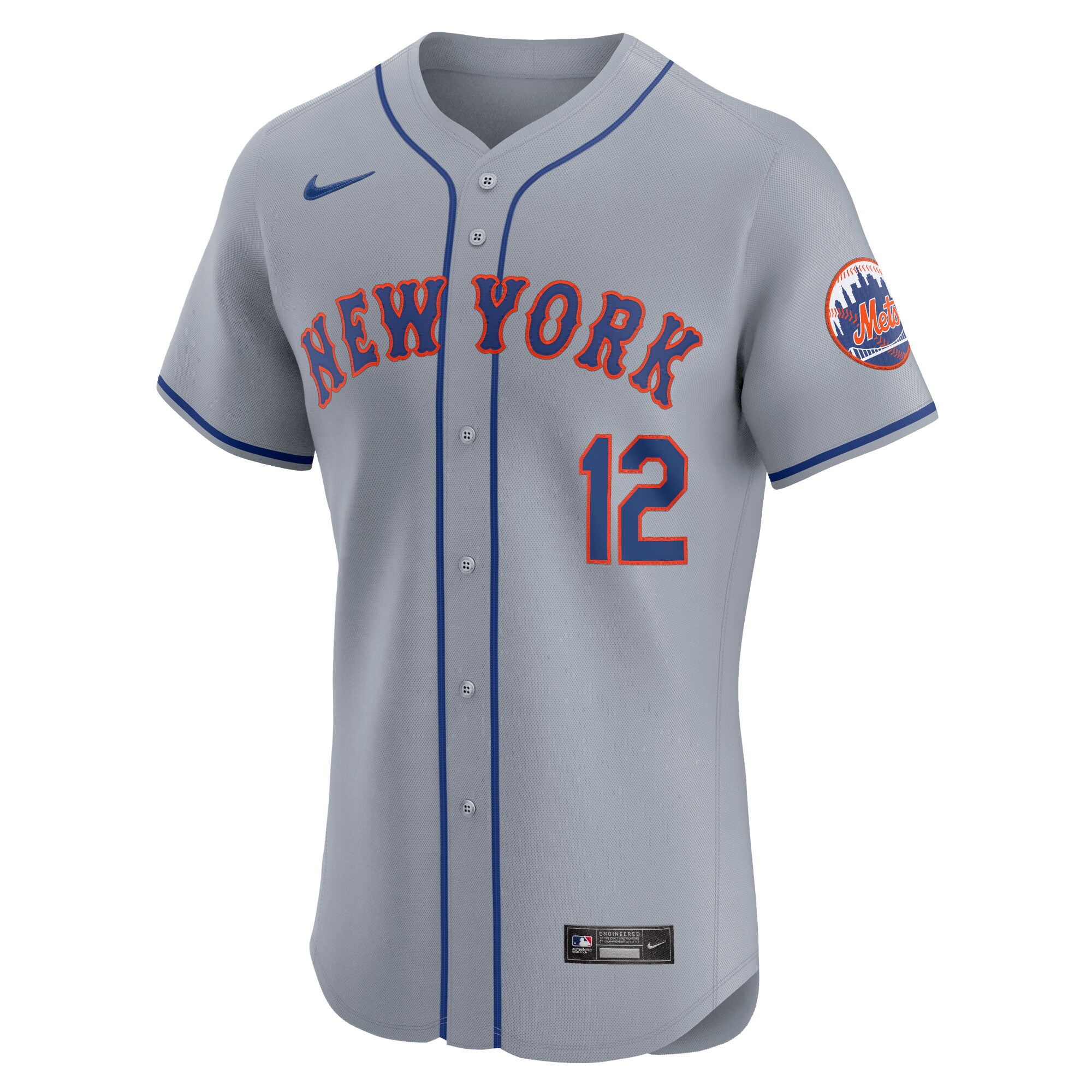 Francisco Lindor New York Mets  Road Elite Player Jersey - Gray