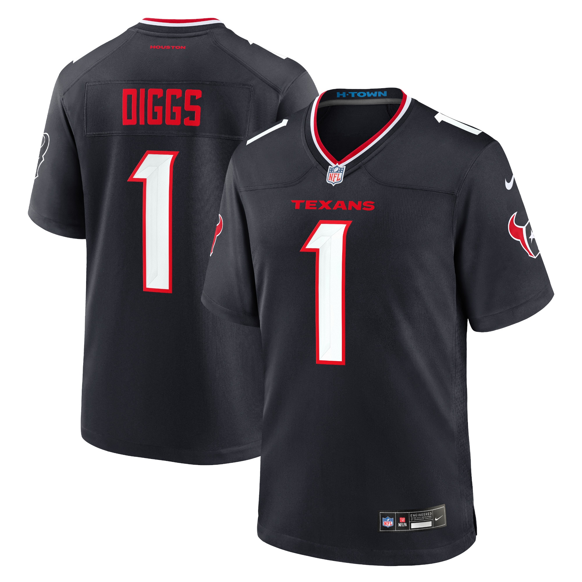 Stefon Diggs Houston Texans  Game Jersey - Navy