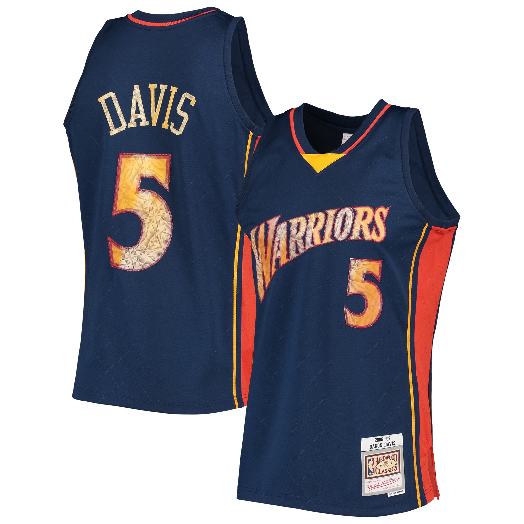 Baron Davis Golden State Warriors Mitchell & Ness 2006\/07 Hardwood Classics NBA 75th Anniversary Diamond Swingman Jersey - Royal