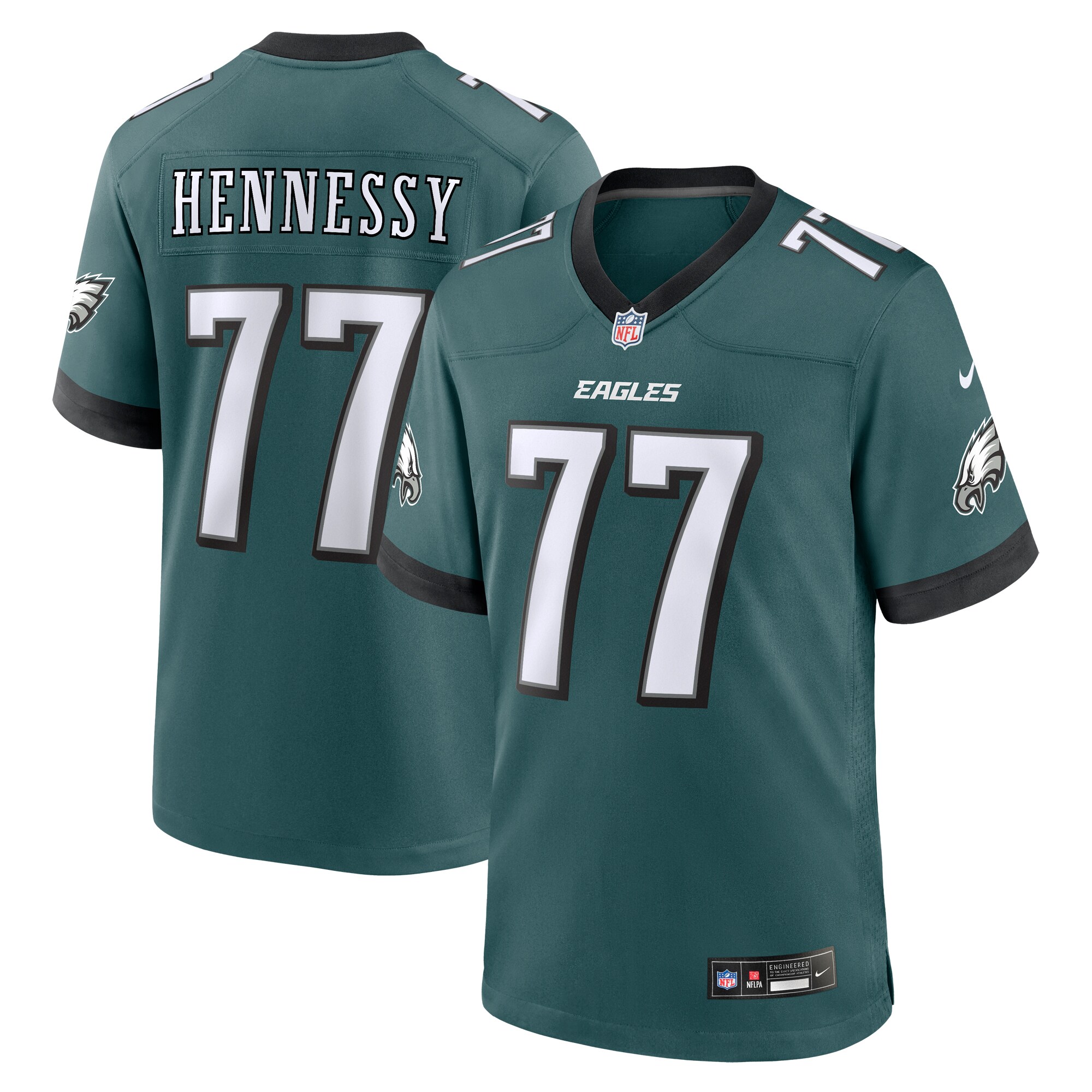 Matt Hennessy Philadelphia Eagles   Game Jersey - Midnight Green