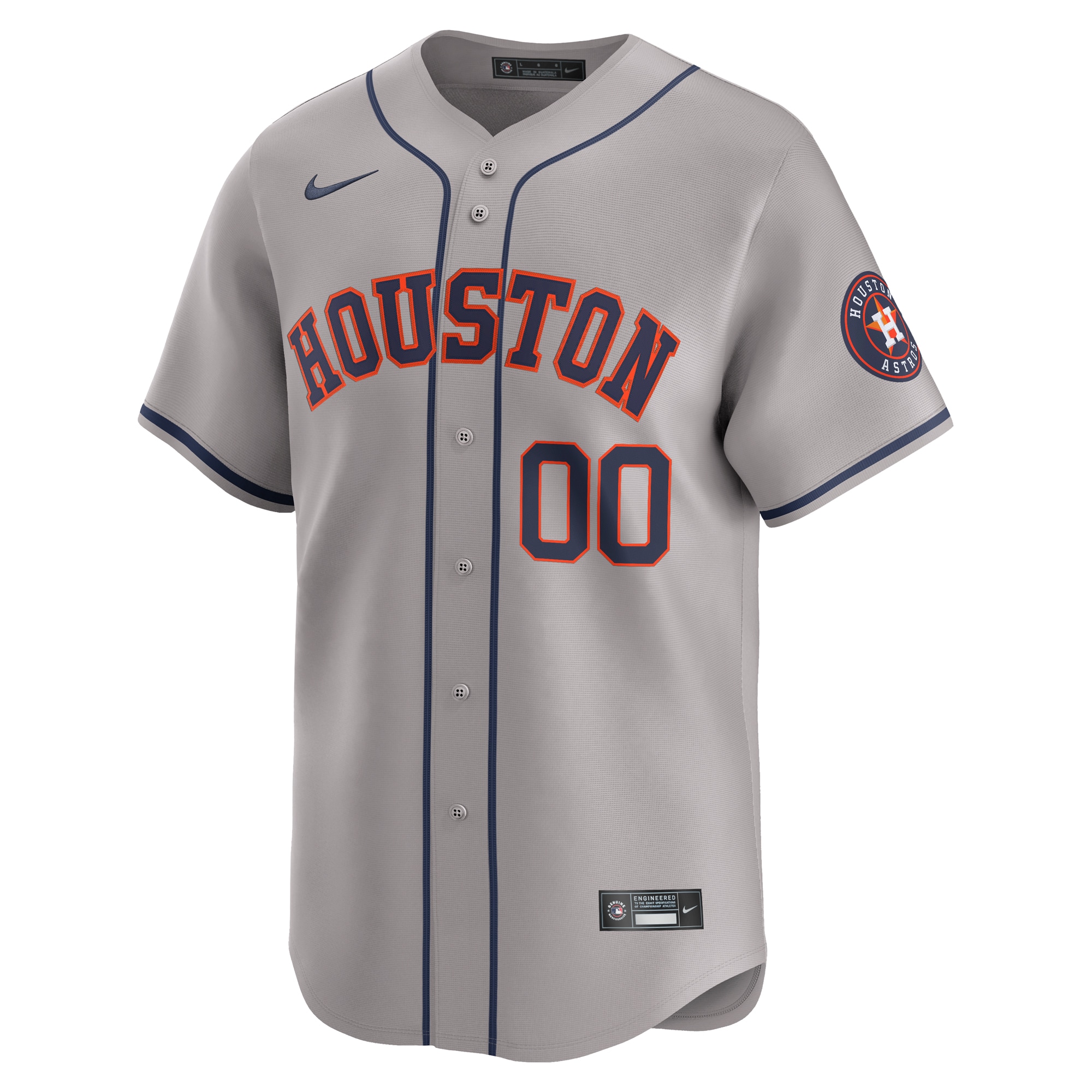 Houston Astros  Away Limited Custom Jersey - Gray