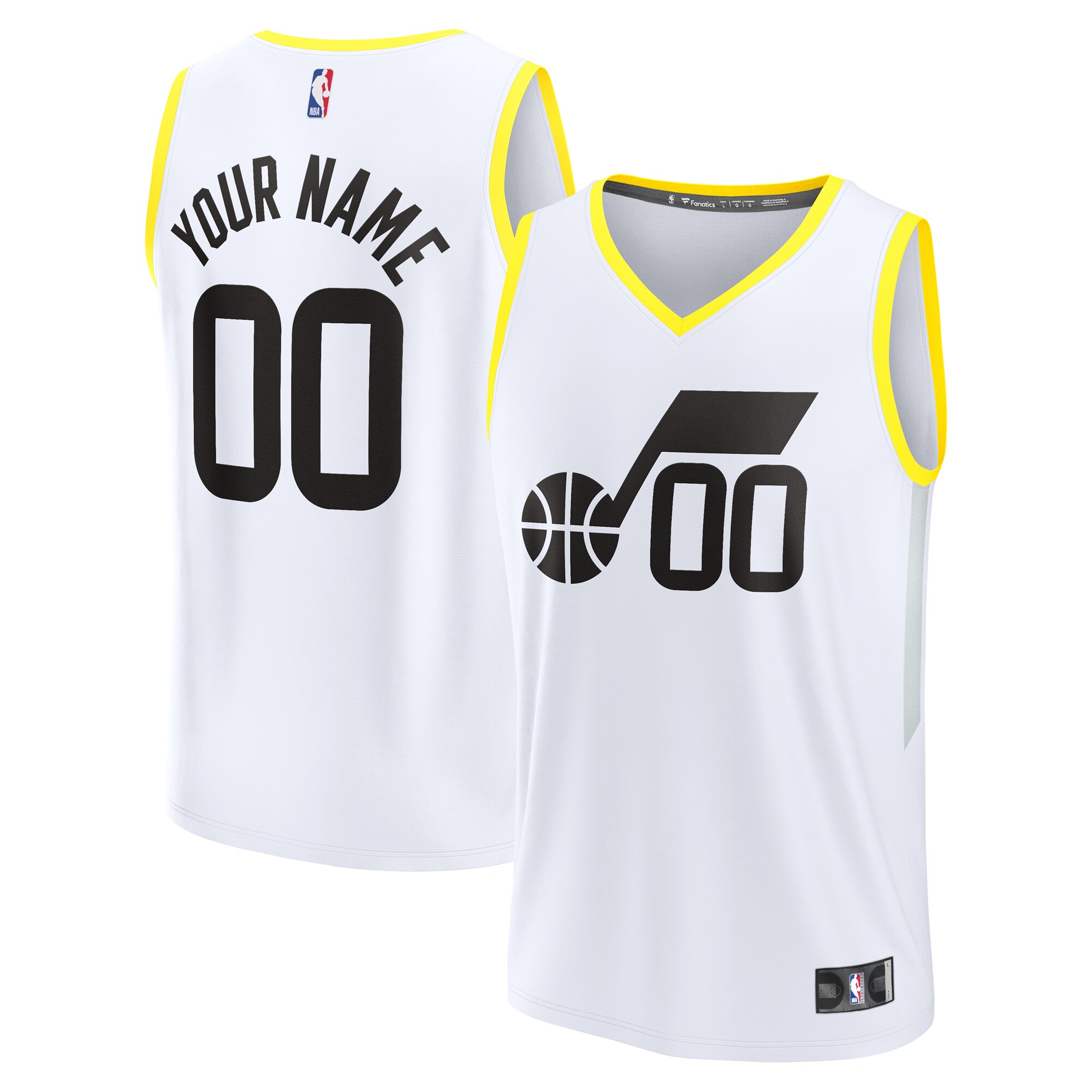 Utah Jazz Fanatics Fast Break Custom Replica Jersey - Association Edition - White