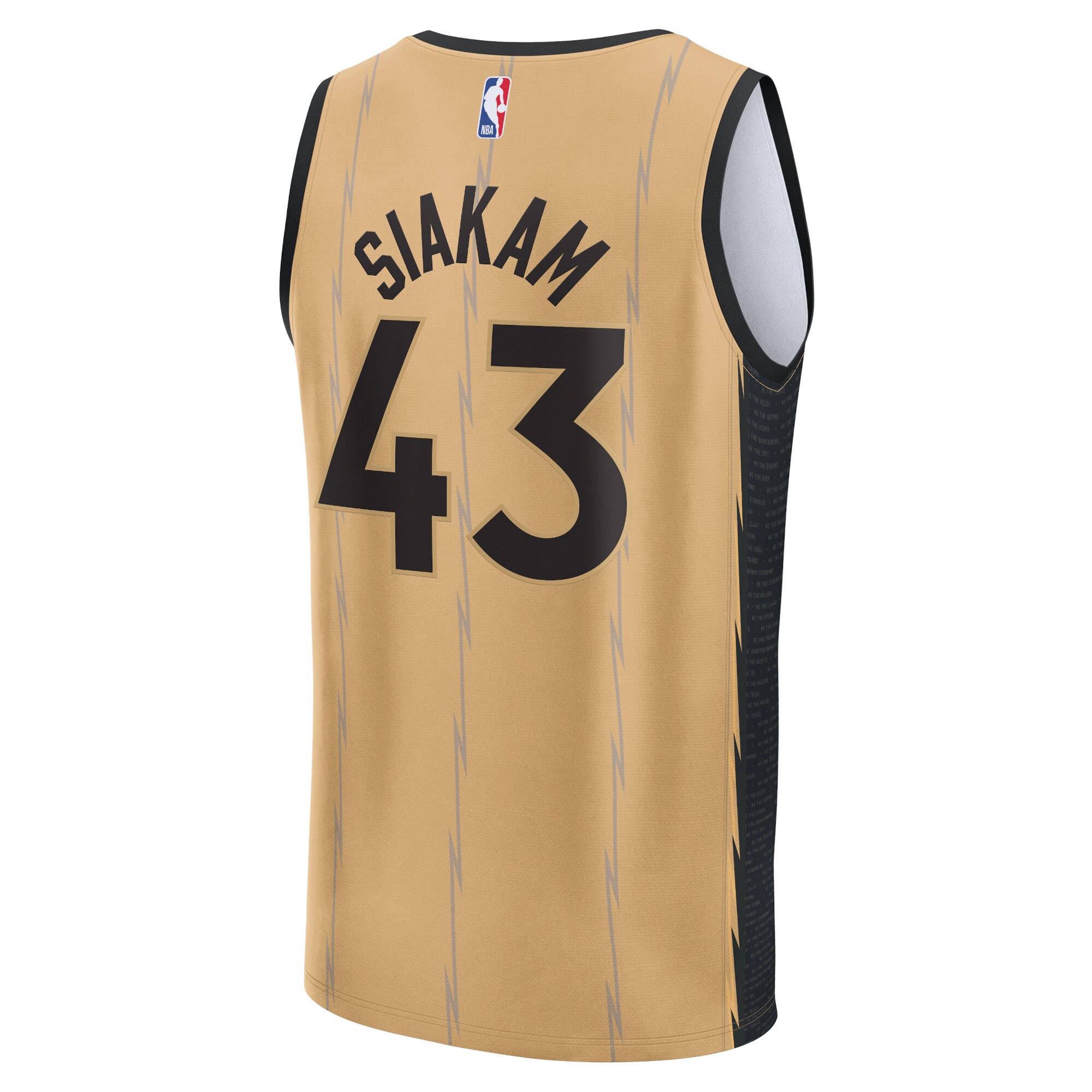 Pascal Siakam Toronto Raptors Fanatics Fast Break Jersey - Gold - City Edition