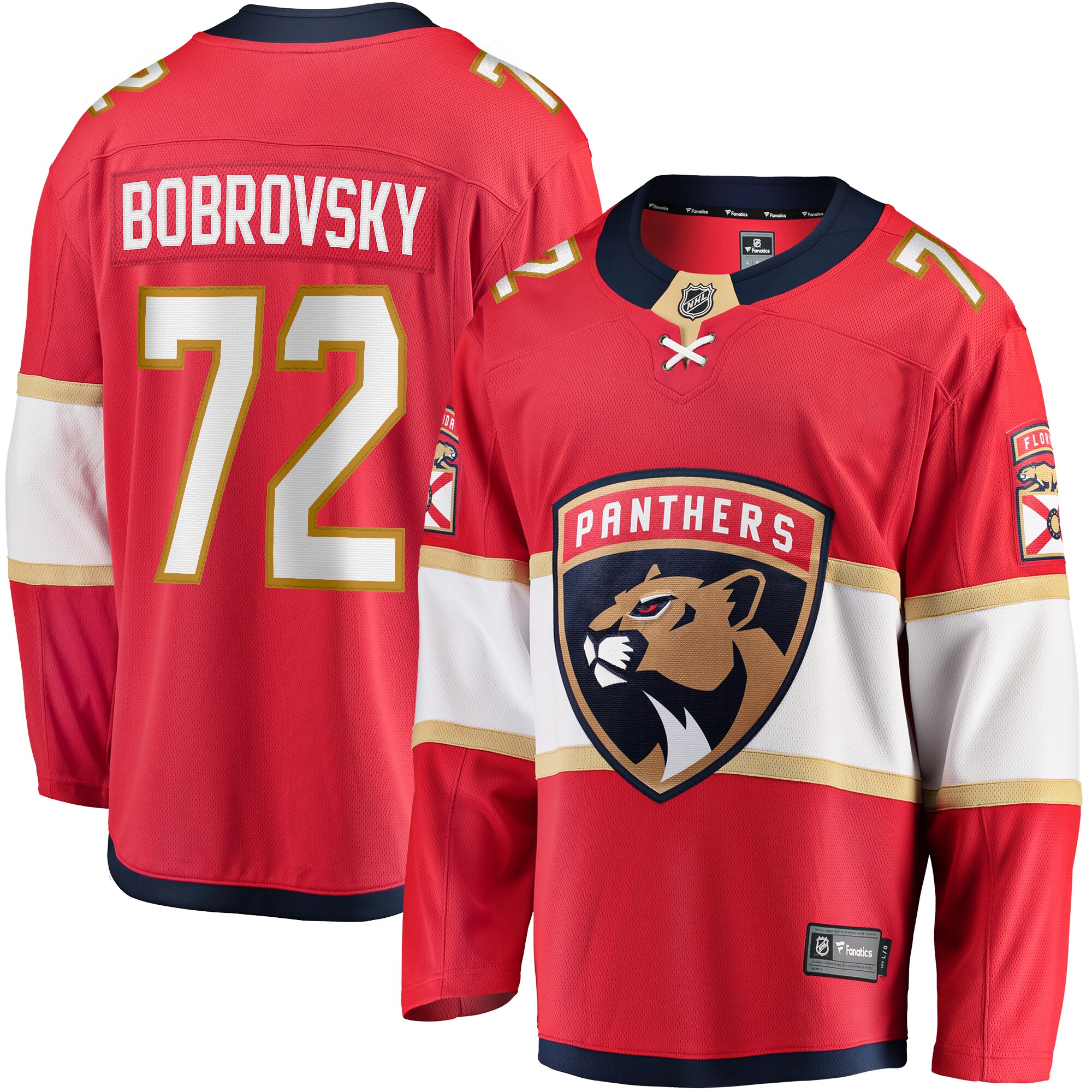 Sergei Bobrovsky Florida Panthers Fanatics Breakaway Player Jersey - Red